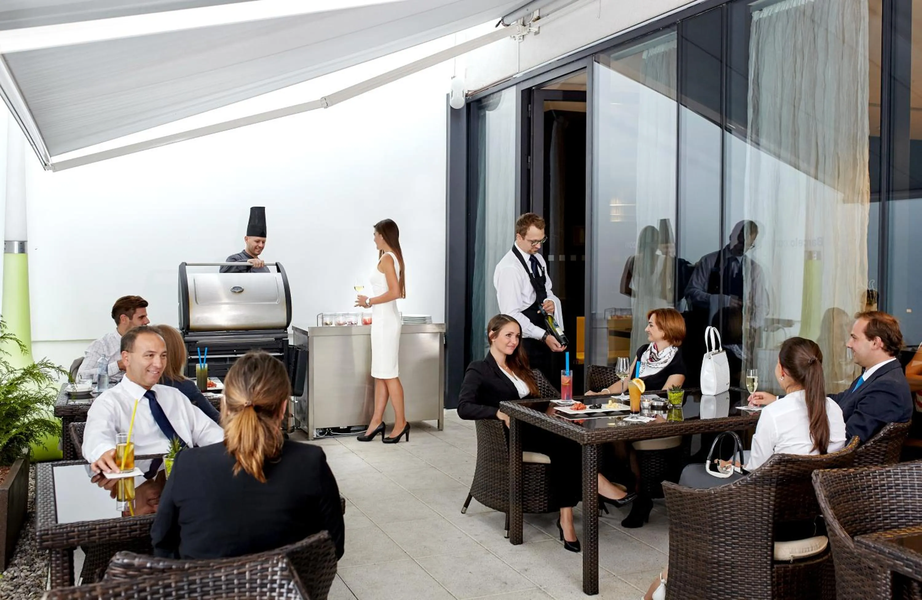 Seating area in Occidental Praha Five