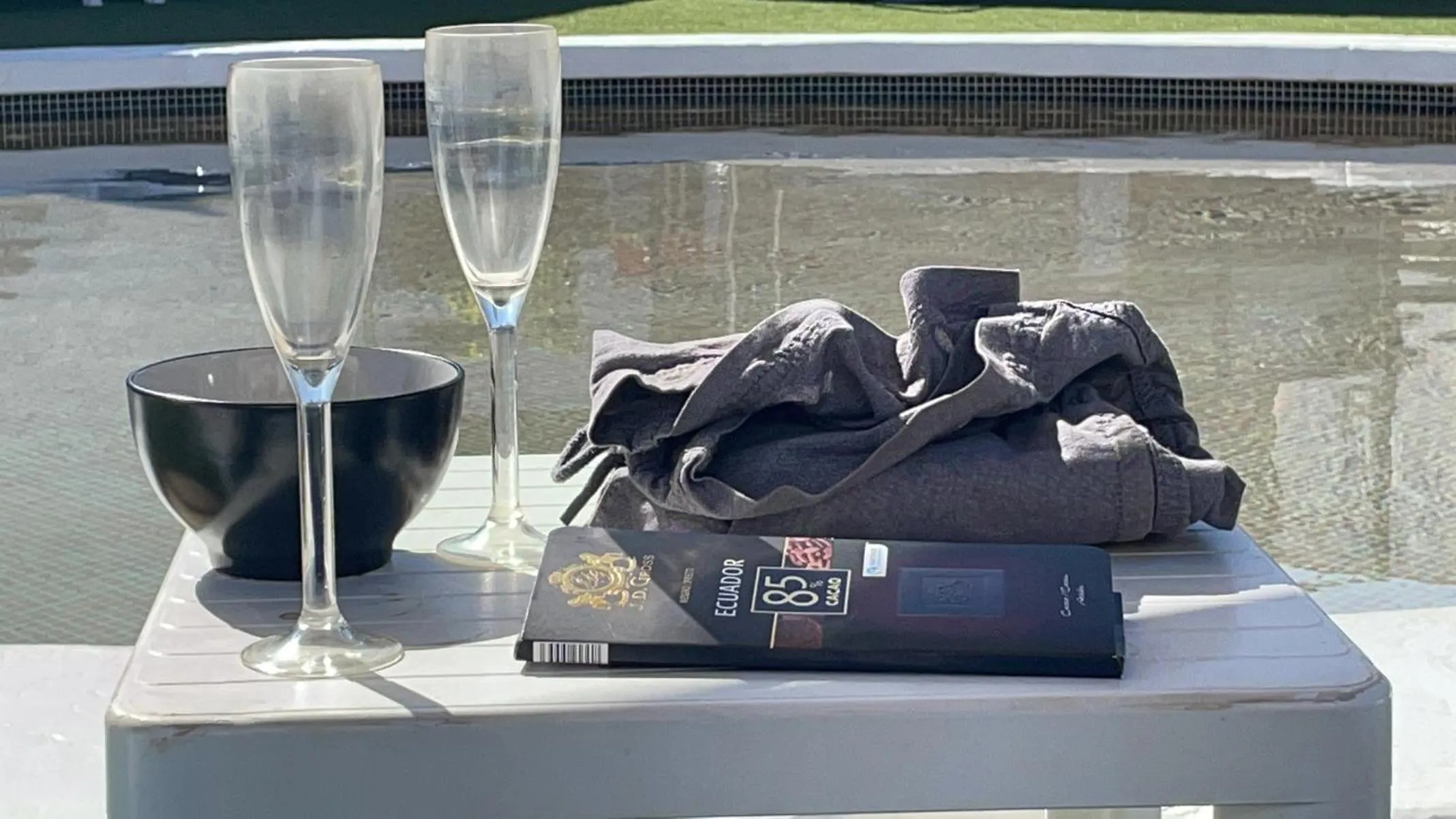 Pool view in Rainbow Golf Bungalows, Gay Men-only Resort