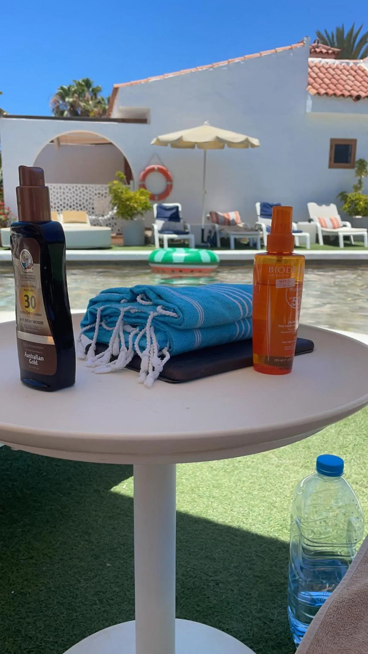 Pool view in Rainbow Golf Bungalows, Gay Men-only Resort