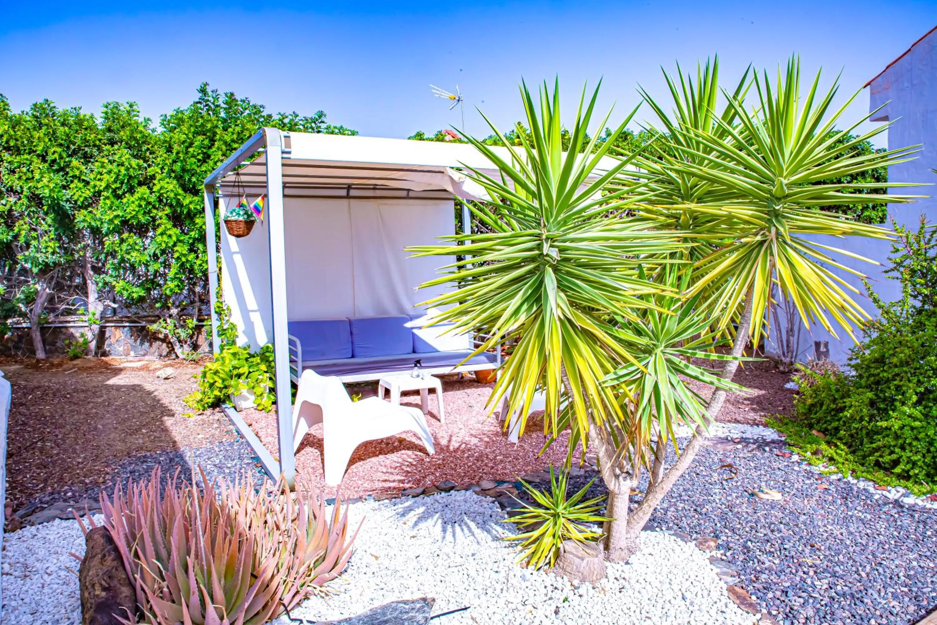 Patio in Rainbow Golf Bungalows, Gay Men-only Resort
