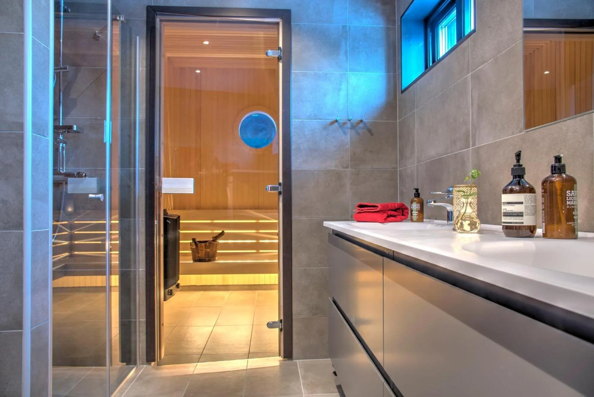 Sauna in Mountain Lodge