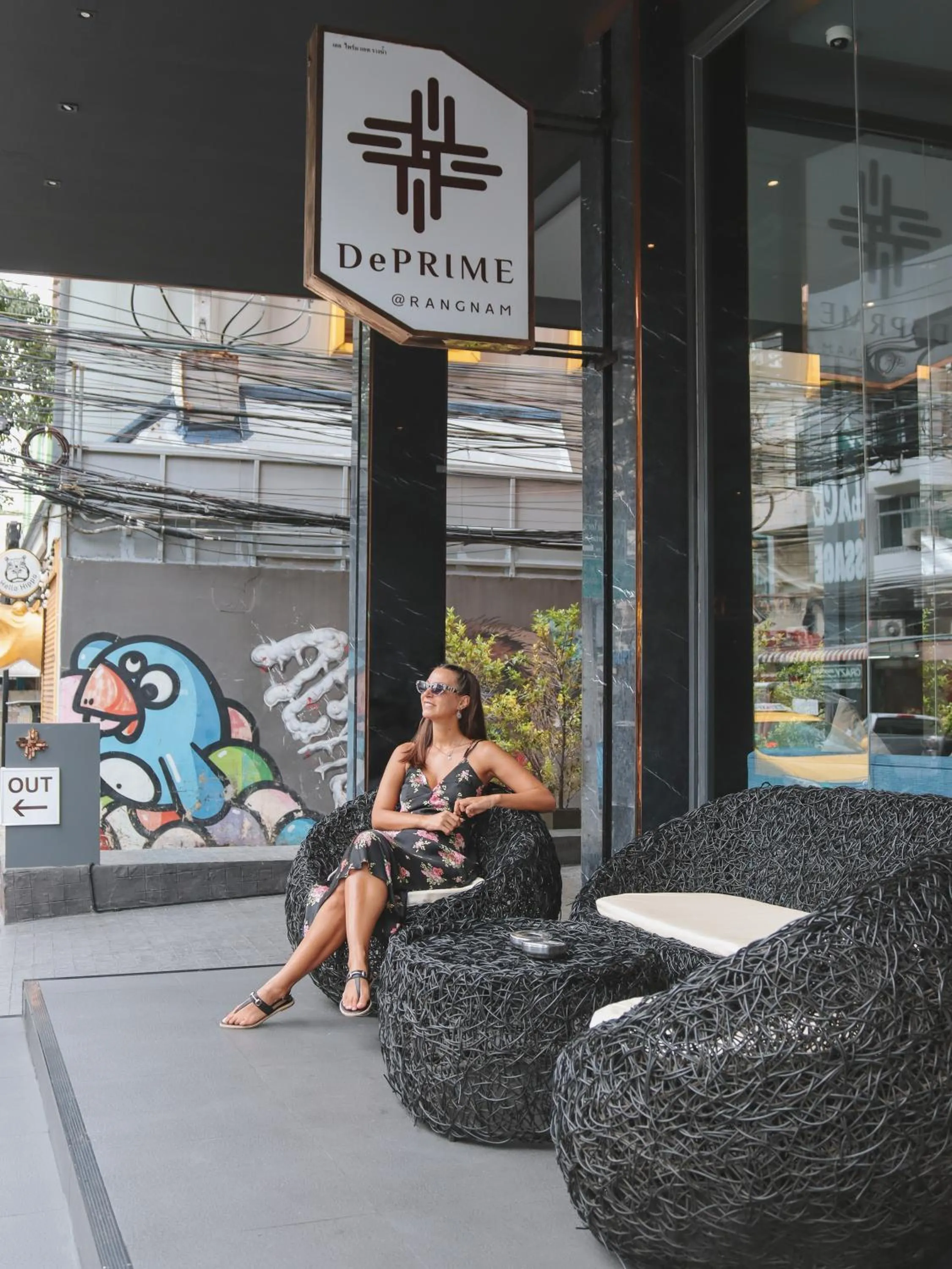 Property building in De Prime Rangnam Hotel