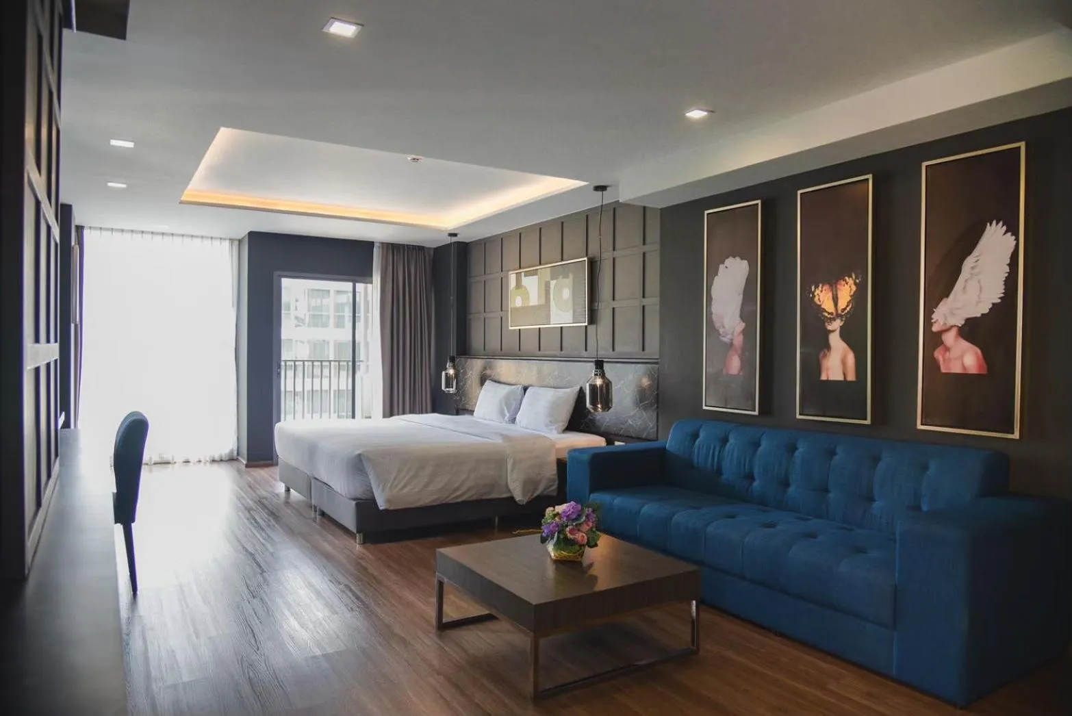 Bed in De Prime Rangnam Hotel