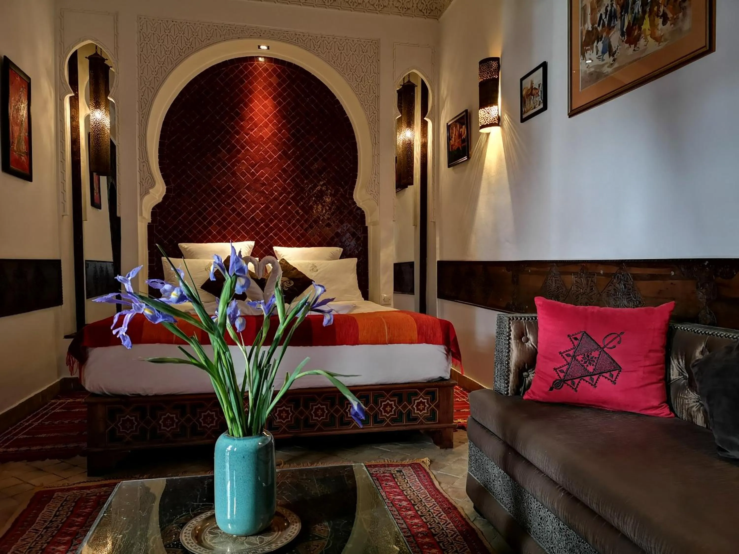 Bedroom, Bed in Riad Charme d'Orient Adults Only