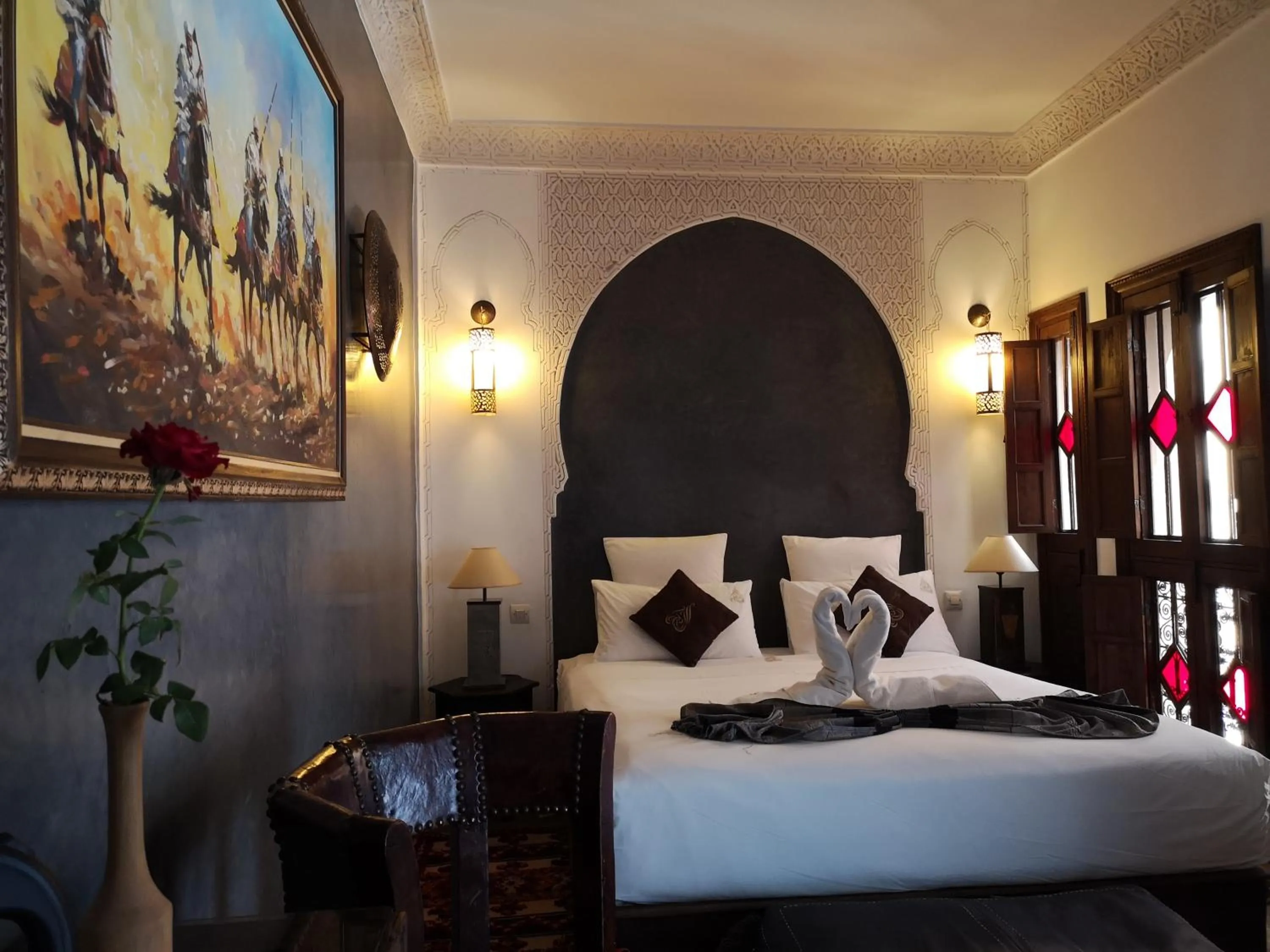 Bedroom, Bed in Riad Charme d'Orient Adults Only