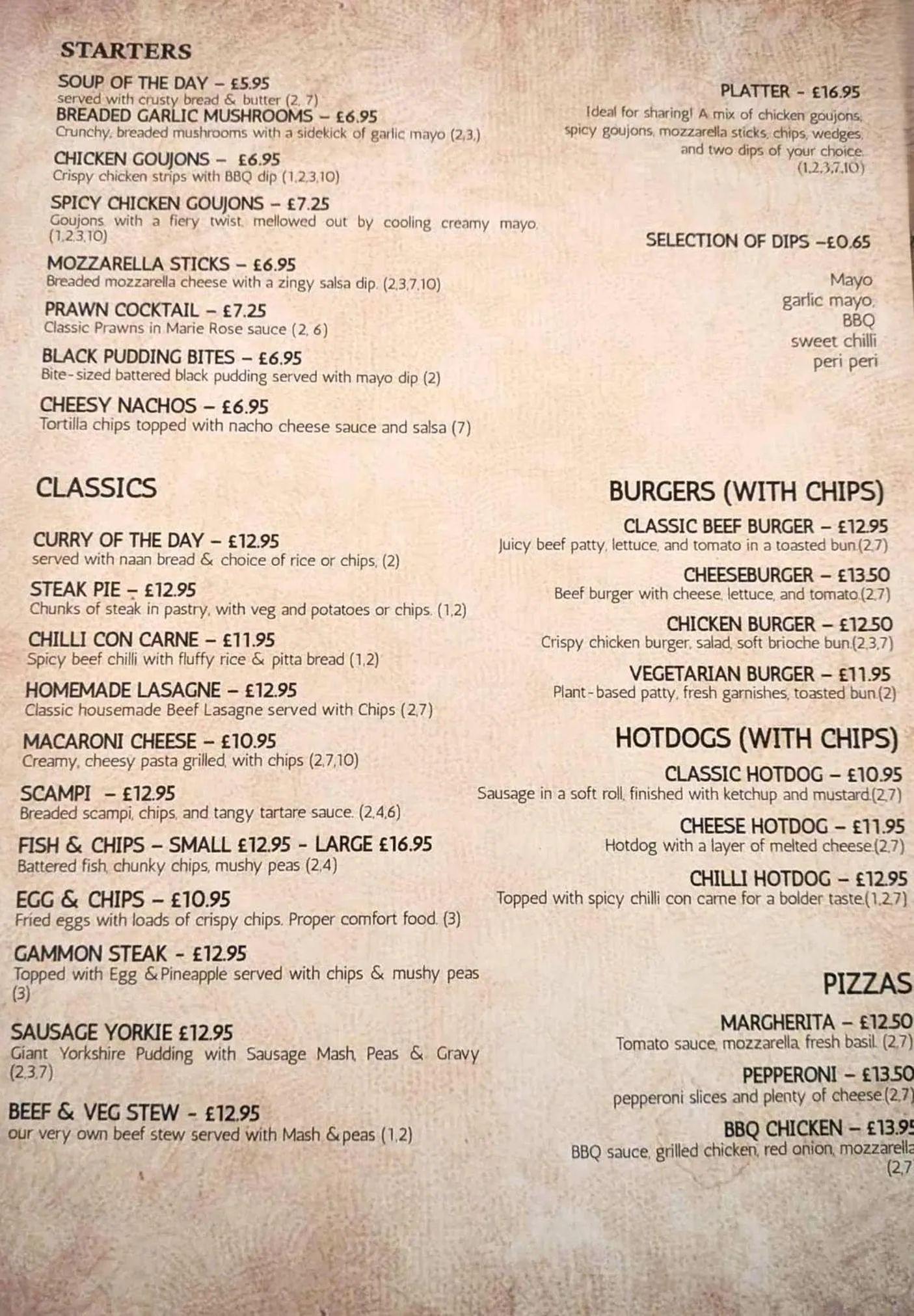 Restaurant/places to eat in The George Inn