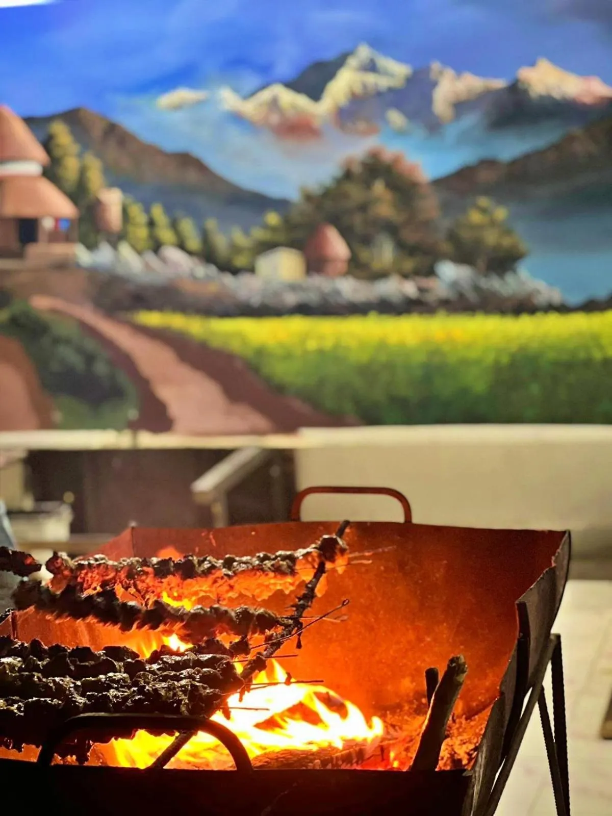 BBQ facilities in Hotel Peaceland Lumbini