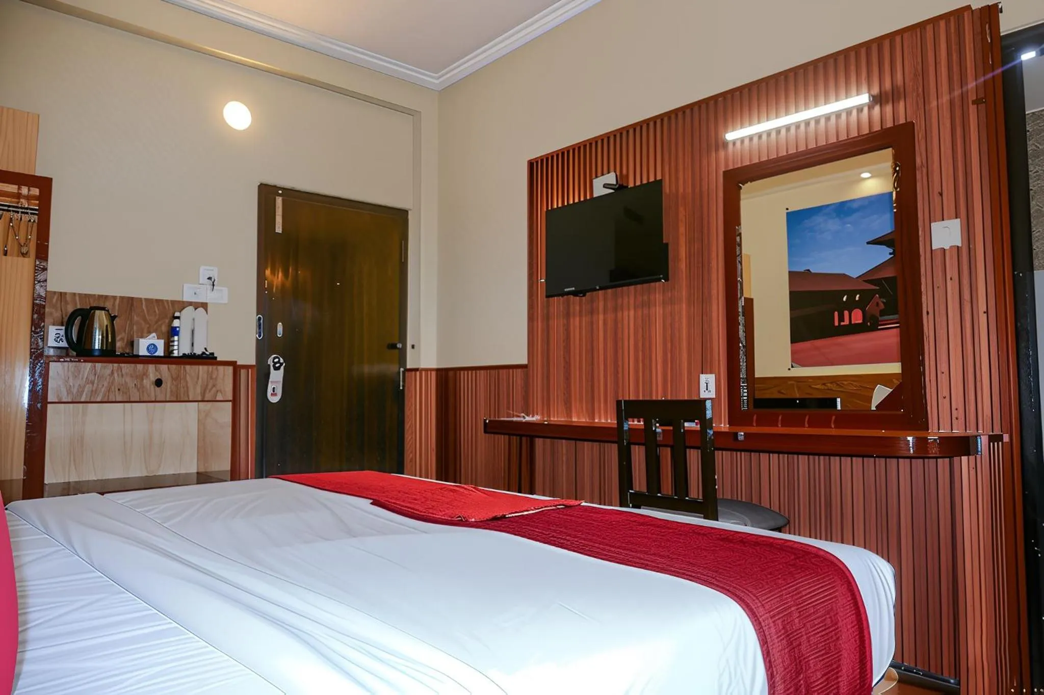 Bed in Hotel Peaceland Lumbini