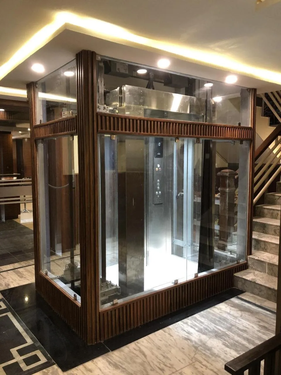 elevator in Hotel Peaceland Lumbini