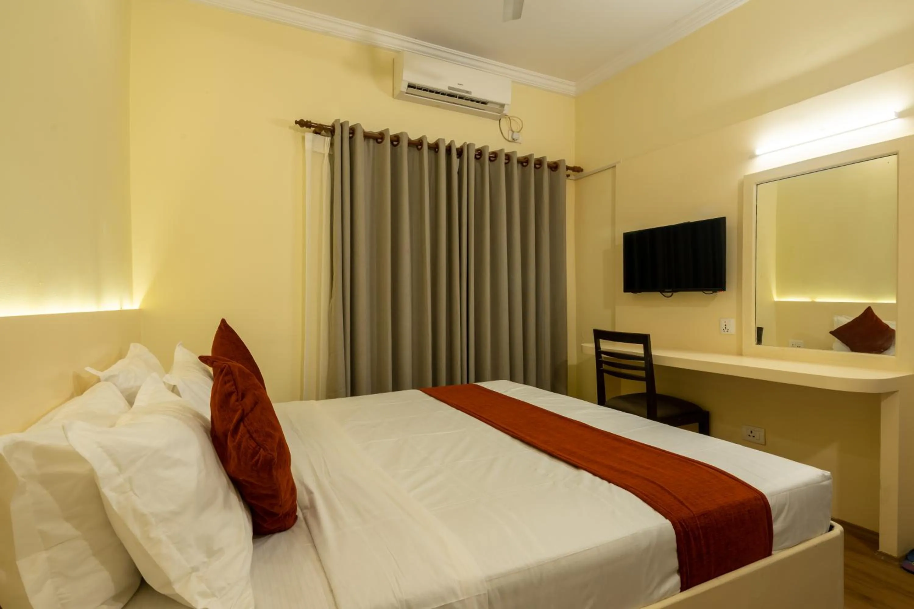 Bed in Hotel Peaceland Lumbini