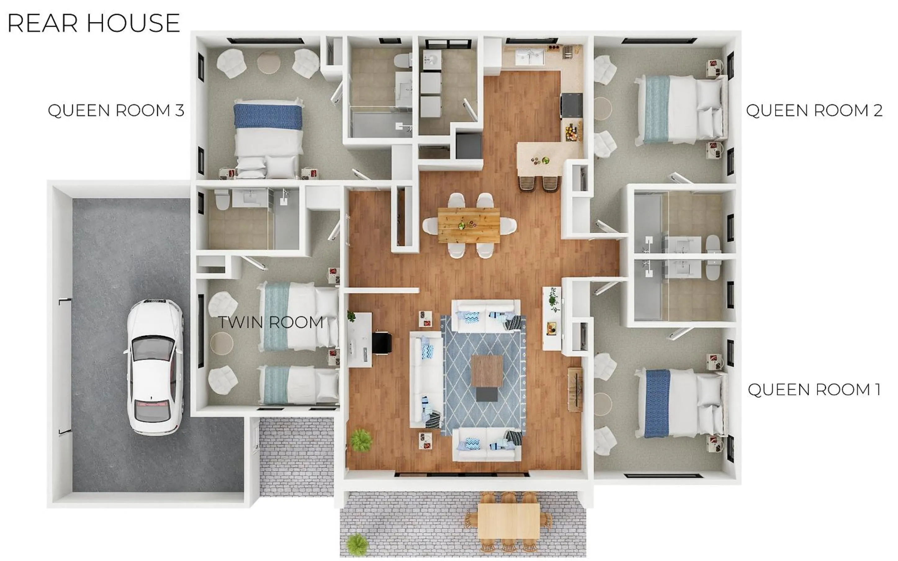 Floor plan in Baudins of Busselton Bed and Breakfast - Adults only