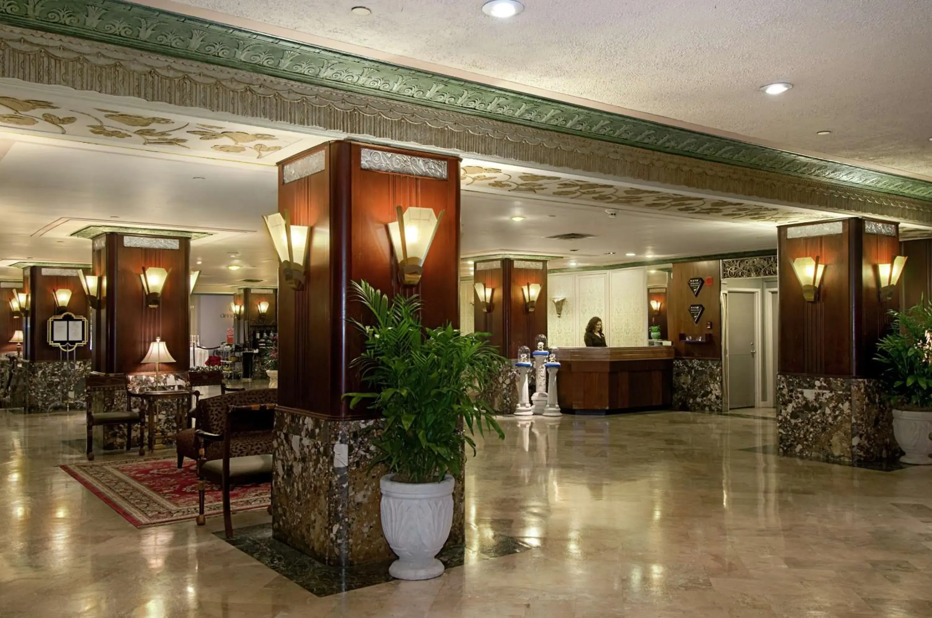 Lobby or reception in Hilton Cincinnati Netherland Plaza Lobby or reception in Hilton Cincinnati Netherland Plaza