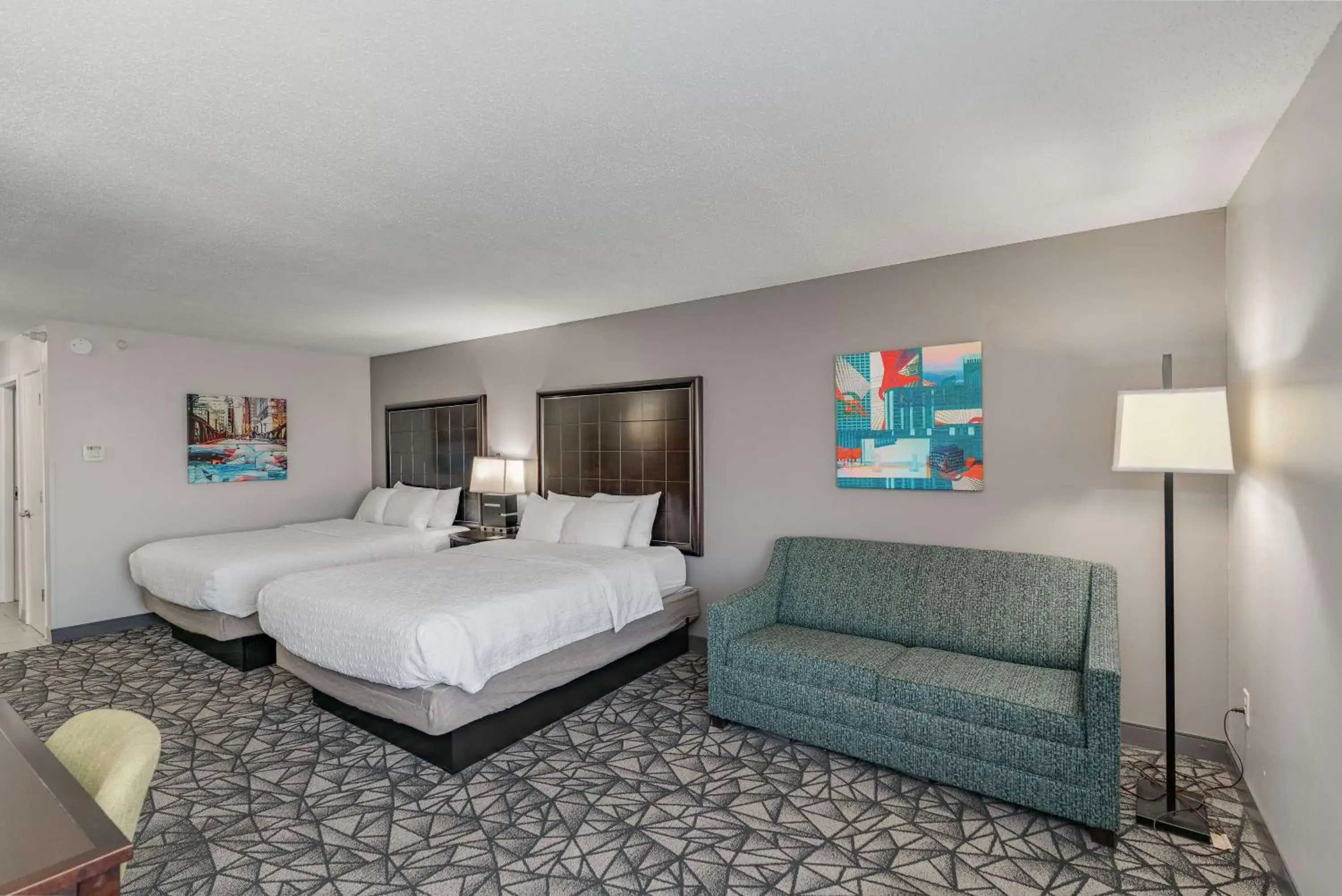 Queen Room with Two Queen Beds and Sofa Bed - Non-Smoking in Hampton Inn Bloomington West Queen Room with Two Queen Beds and Sofa Bed - Non-Smoking in Hampton Inn Bloomington West