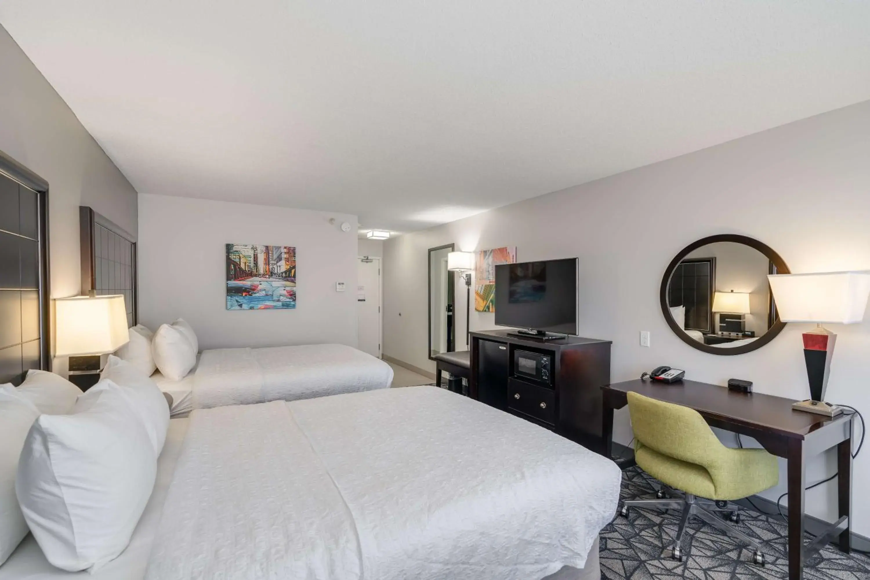 Queen Room with Two Queen Beds - Hearing Access/Non-Smoking in Hampton Inn Bloomington West Queen Room with Two Queen Beds - Hearing Access/Non-Smoking in Hampton Inn Bloomington West