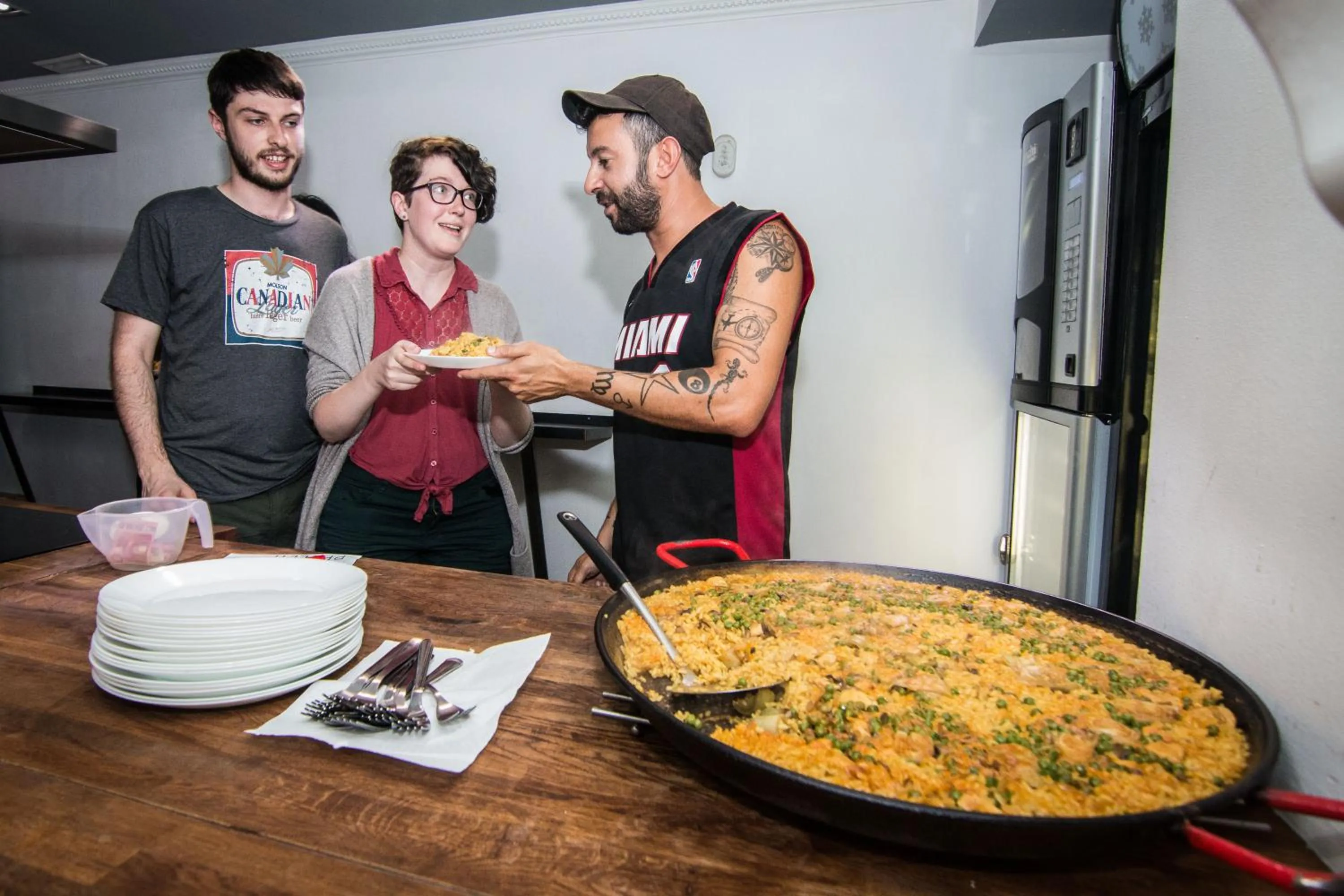Staff in Black Swan Hostel