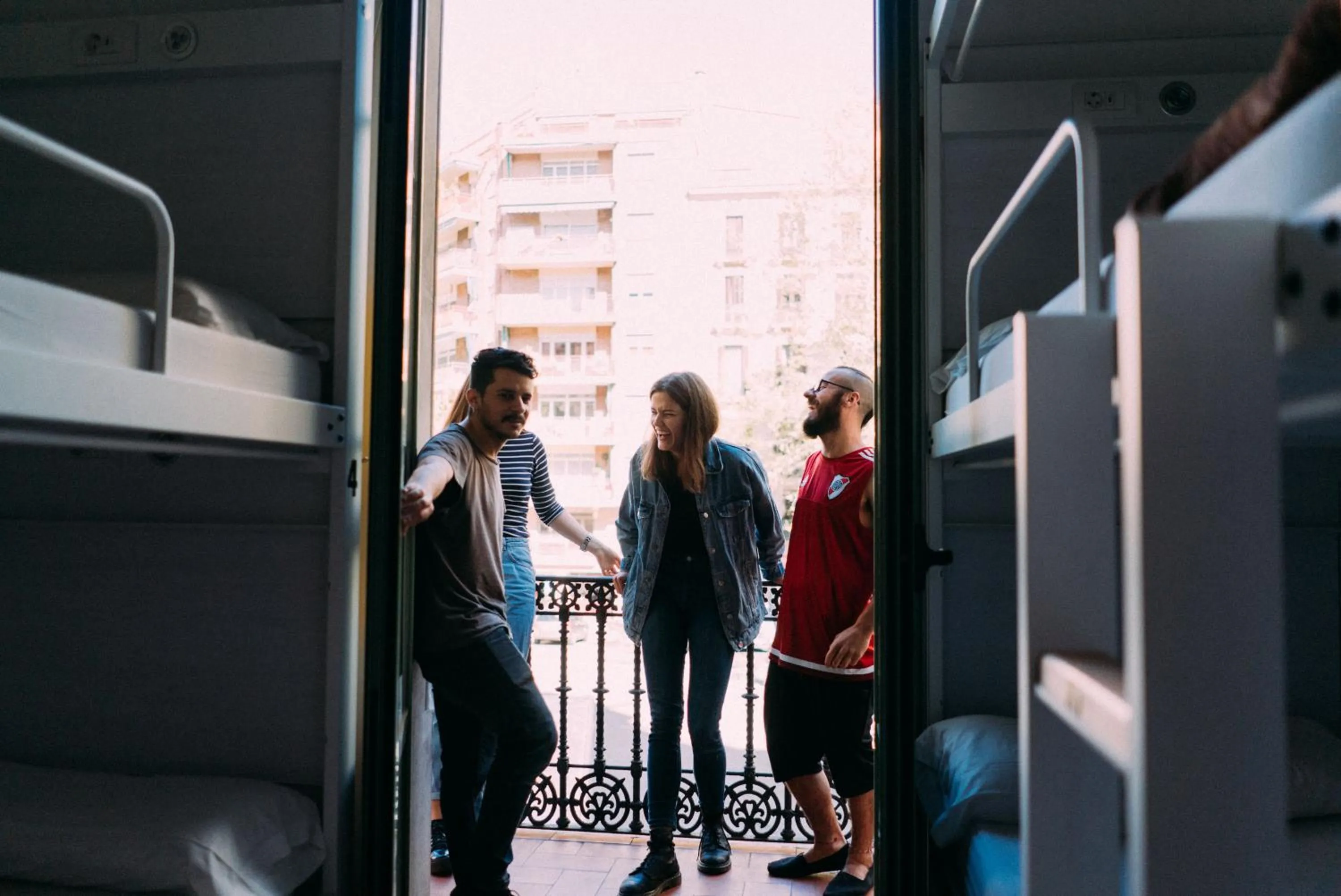 Balcony/Terrace in Black Swan Hostel