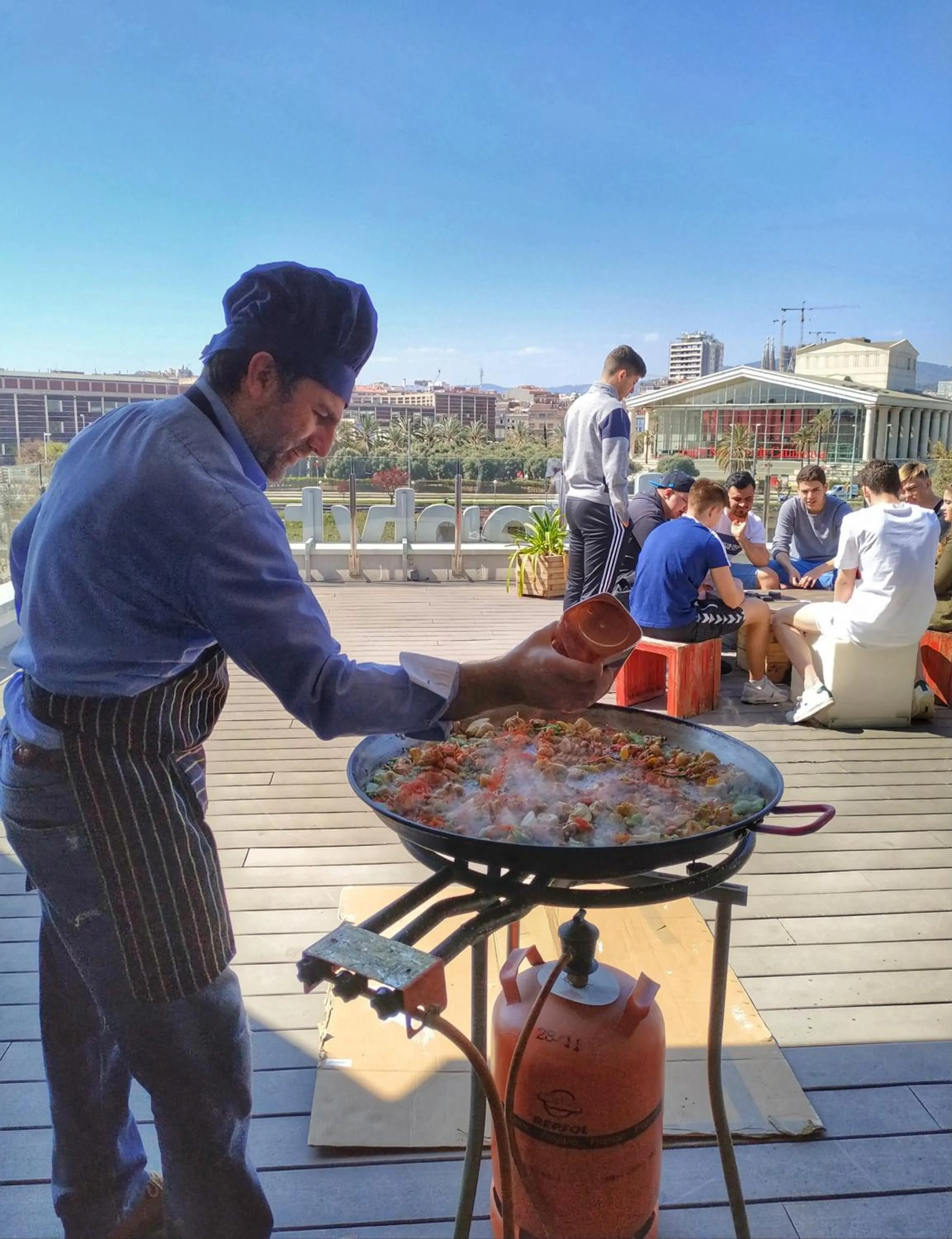 Balcony/Terrace in Twentytu Hostel Barcelona