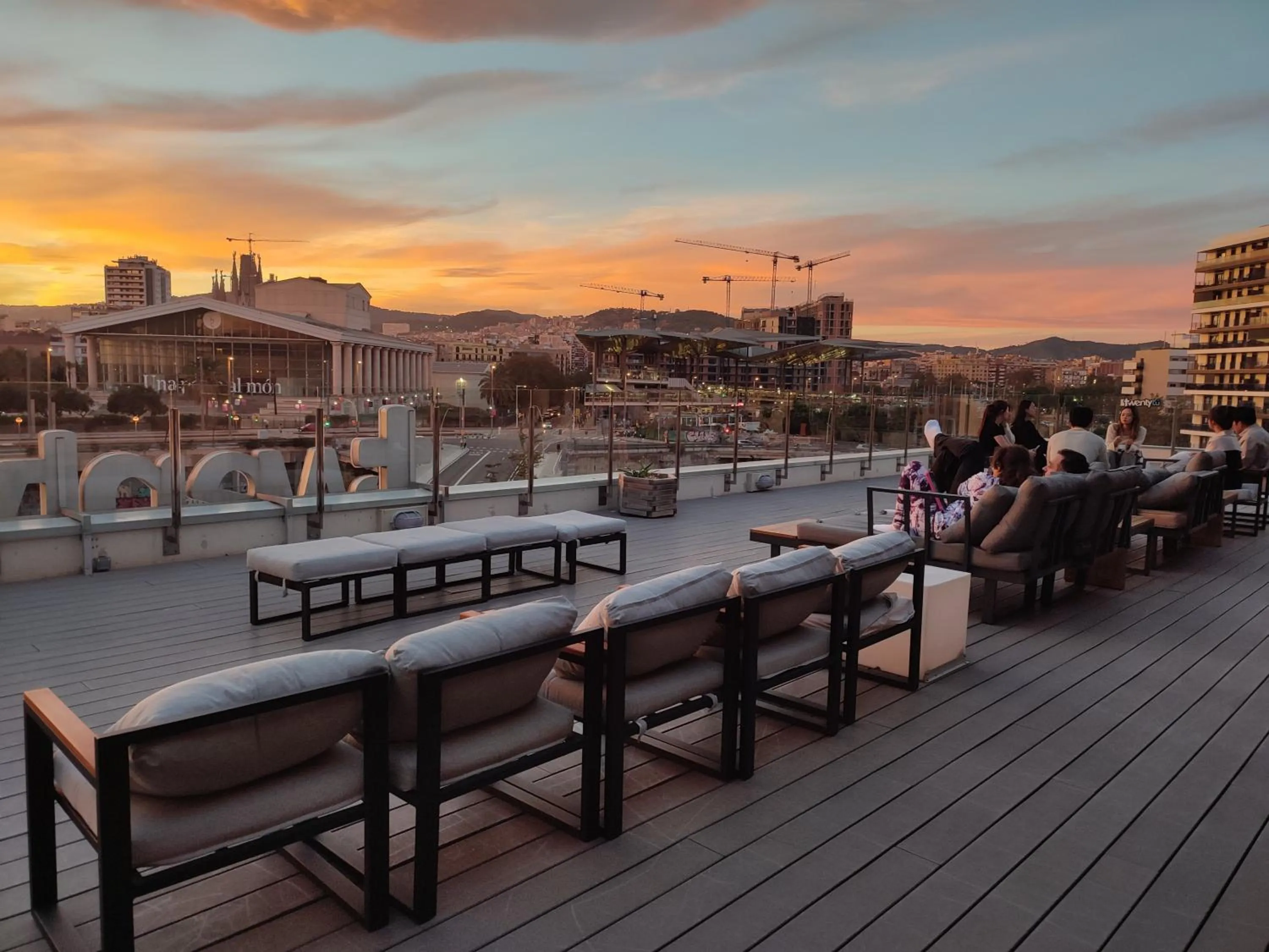 Balcony/Terrace in Twentytu Hostel Barcelona