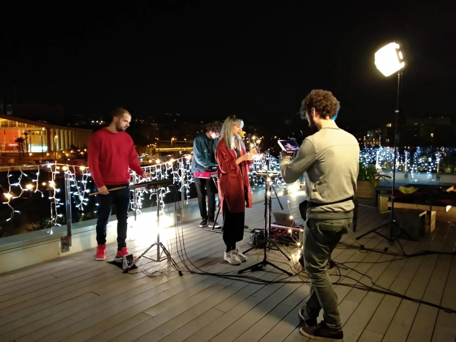 Balcony/Terrace in Twentytu Hostel Barcelona