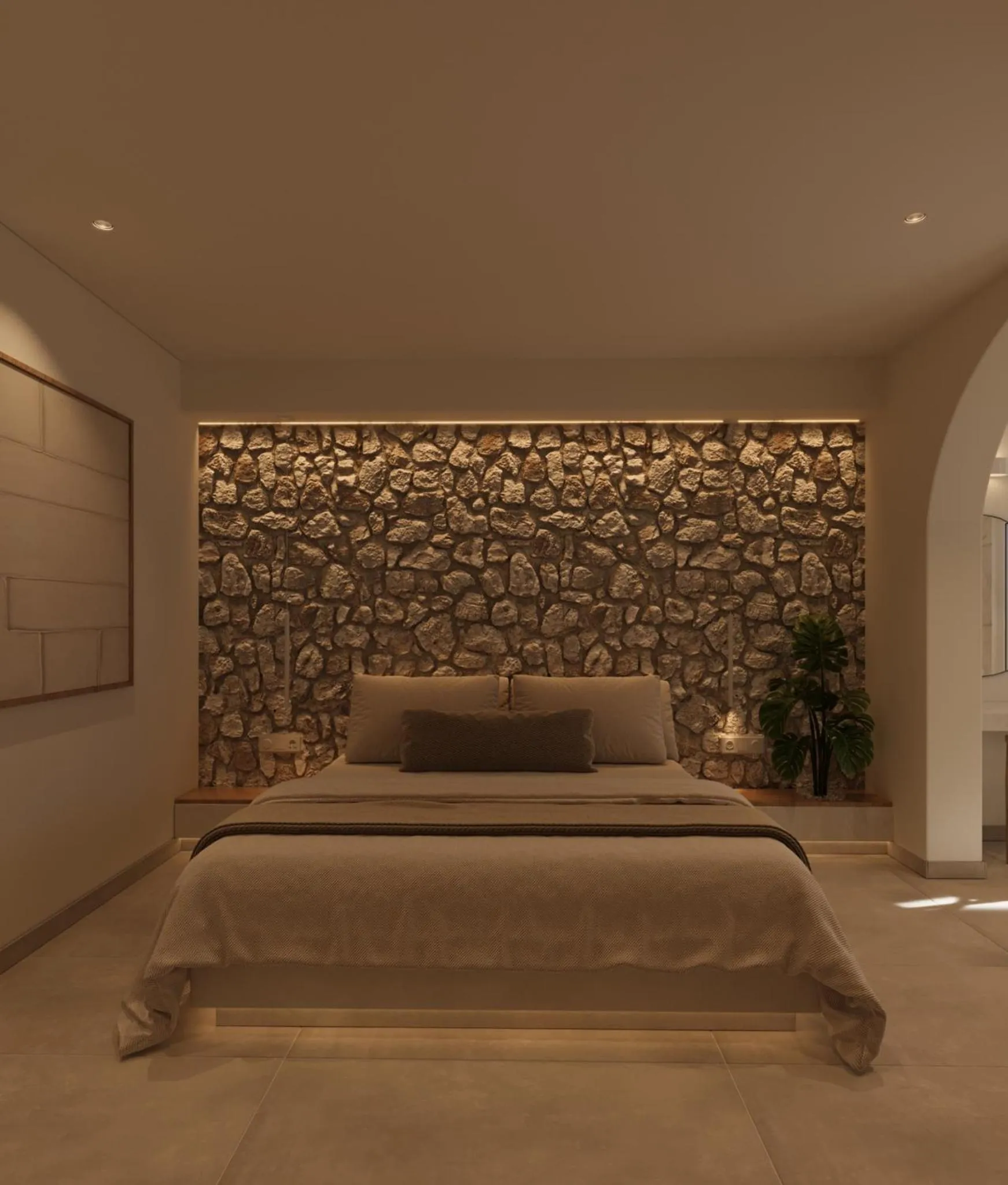 Bed in Tinas Plus Hotel