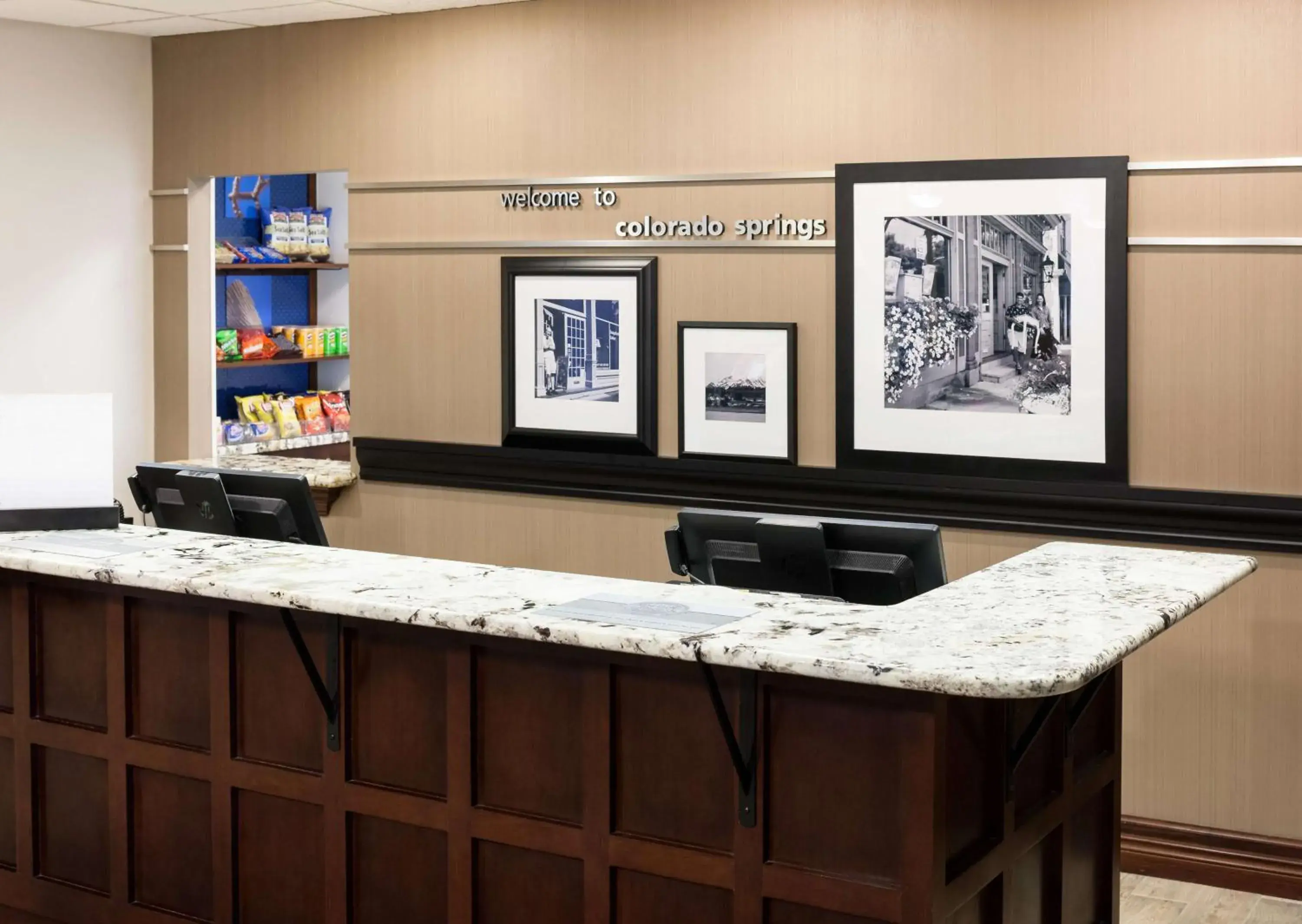 Lobby or reception in Hampton Inn & Suites Colorado Springs/I-25 South Lobby or reception in Hampton Inn & Suites Colorado Springs/I-25 South