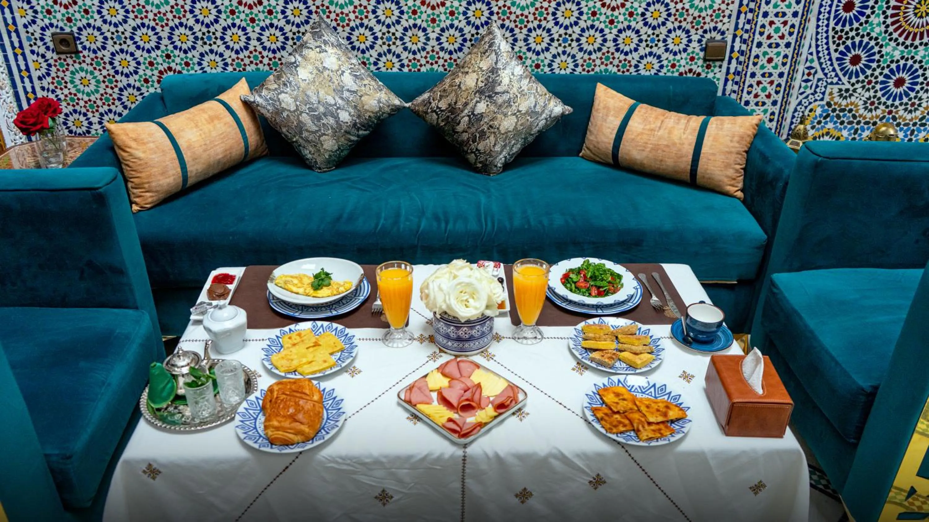 Living room in Riad Dar El Ouedghiri