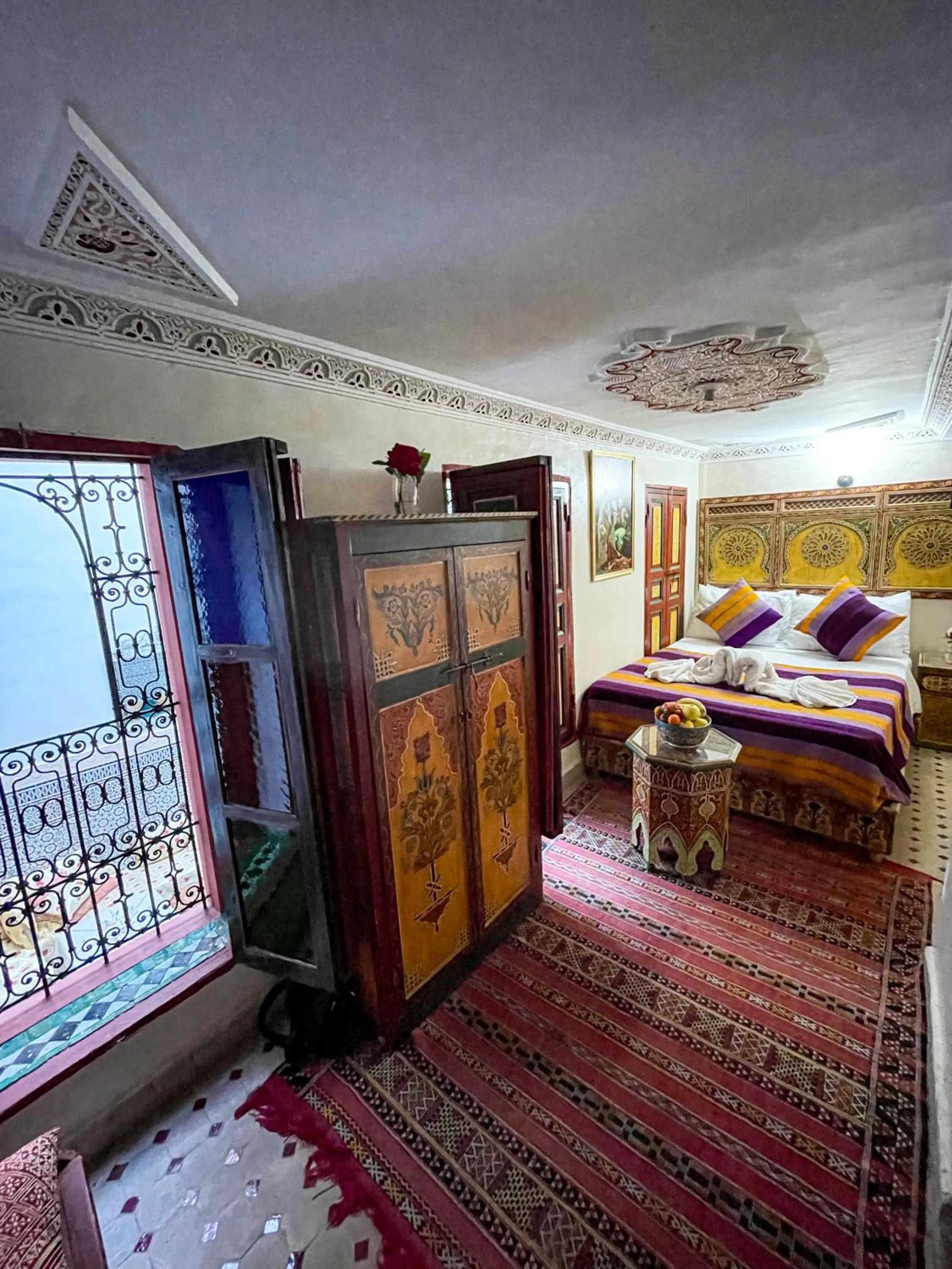 Bed in Riad Dar El Ouedghiri