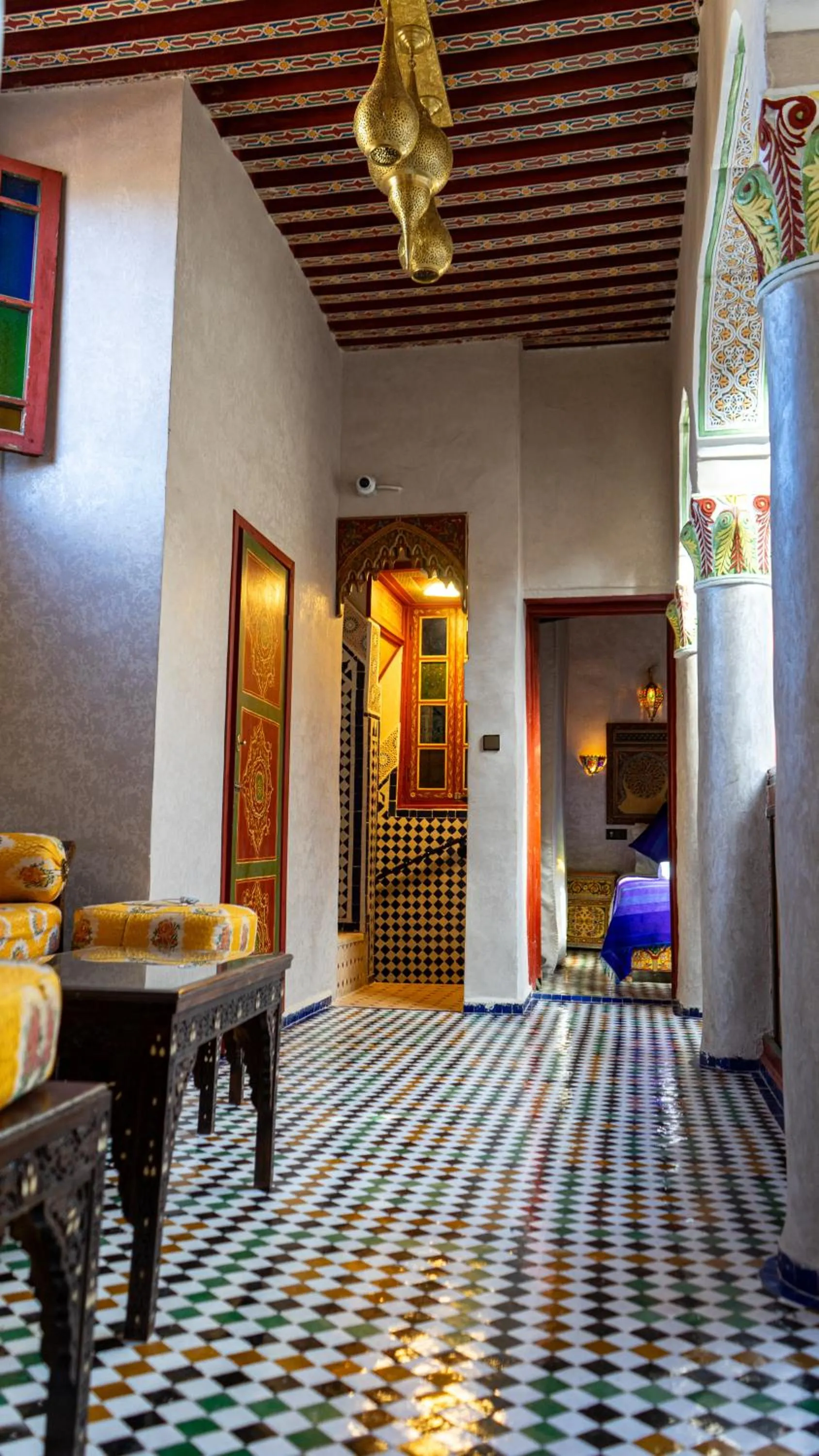 Bed in Riad Dar El Ouedghiri
