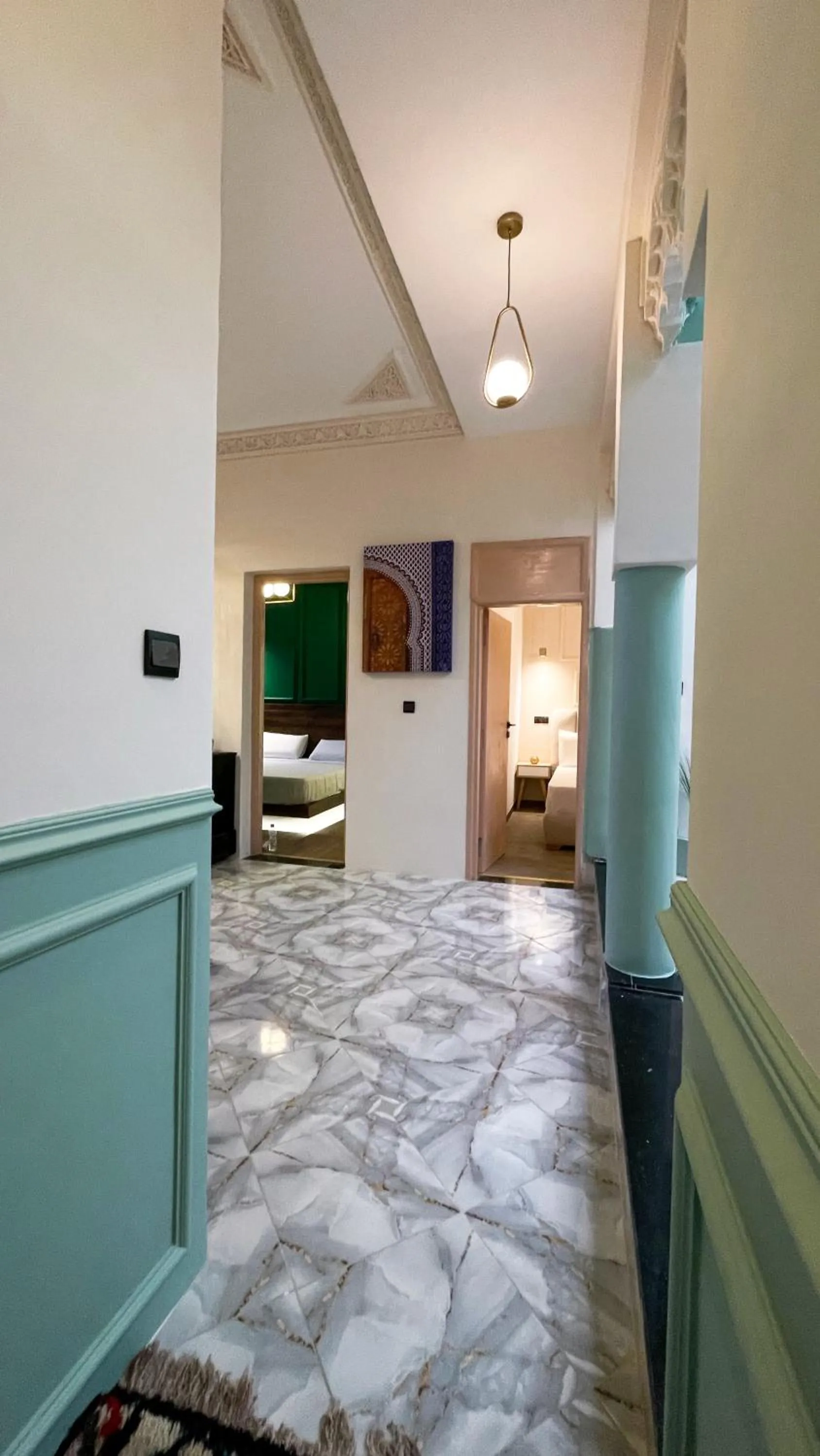 Bed in Riad Dar El Ouedghiri