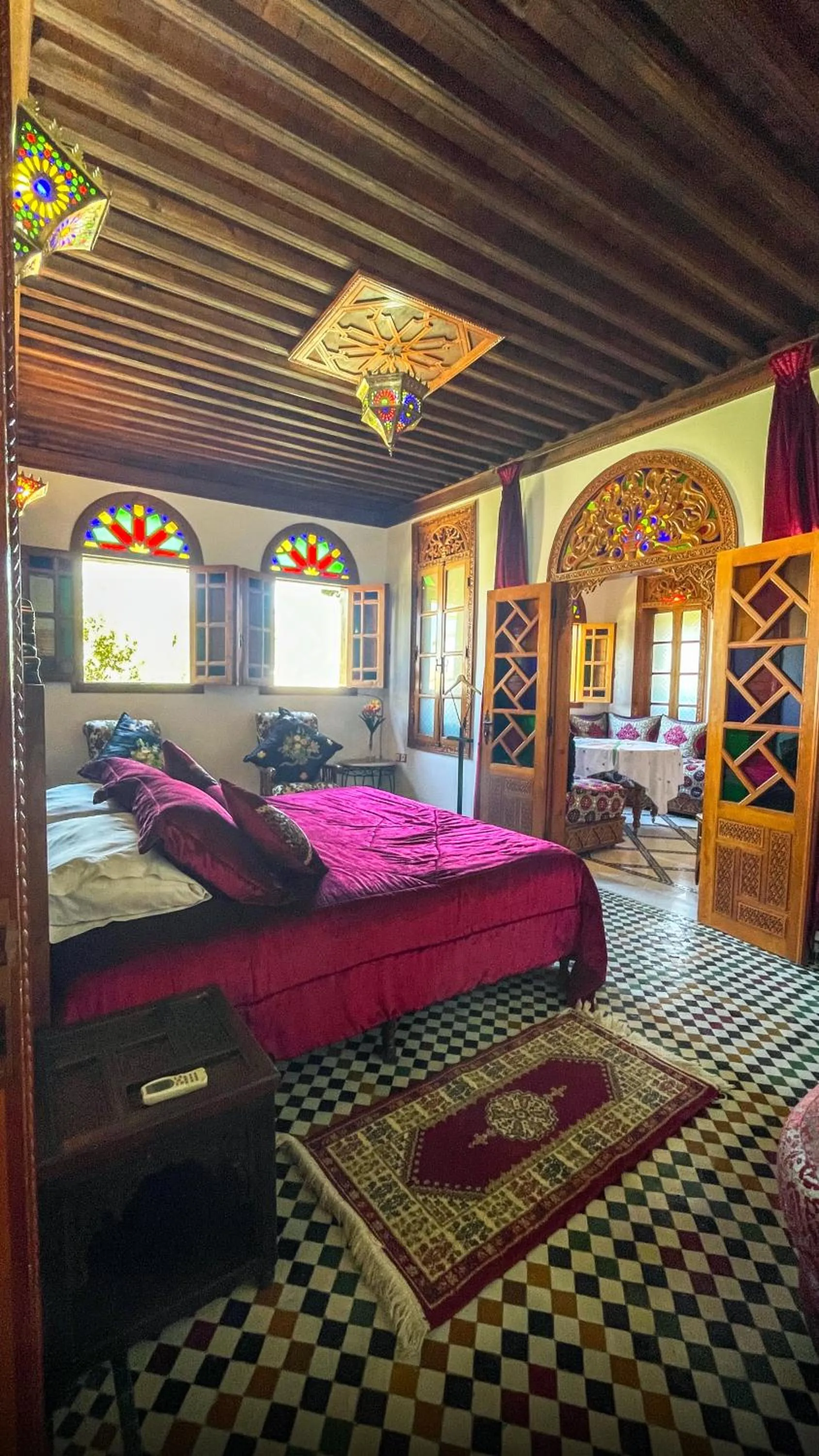 Bed in Riad Dar El Ouedghiri