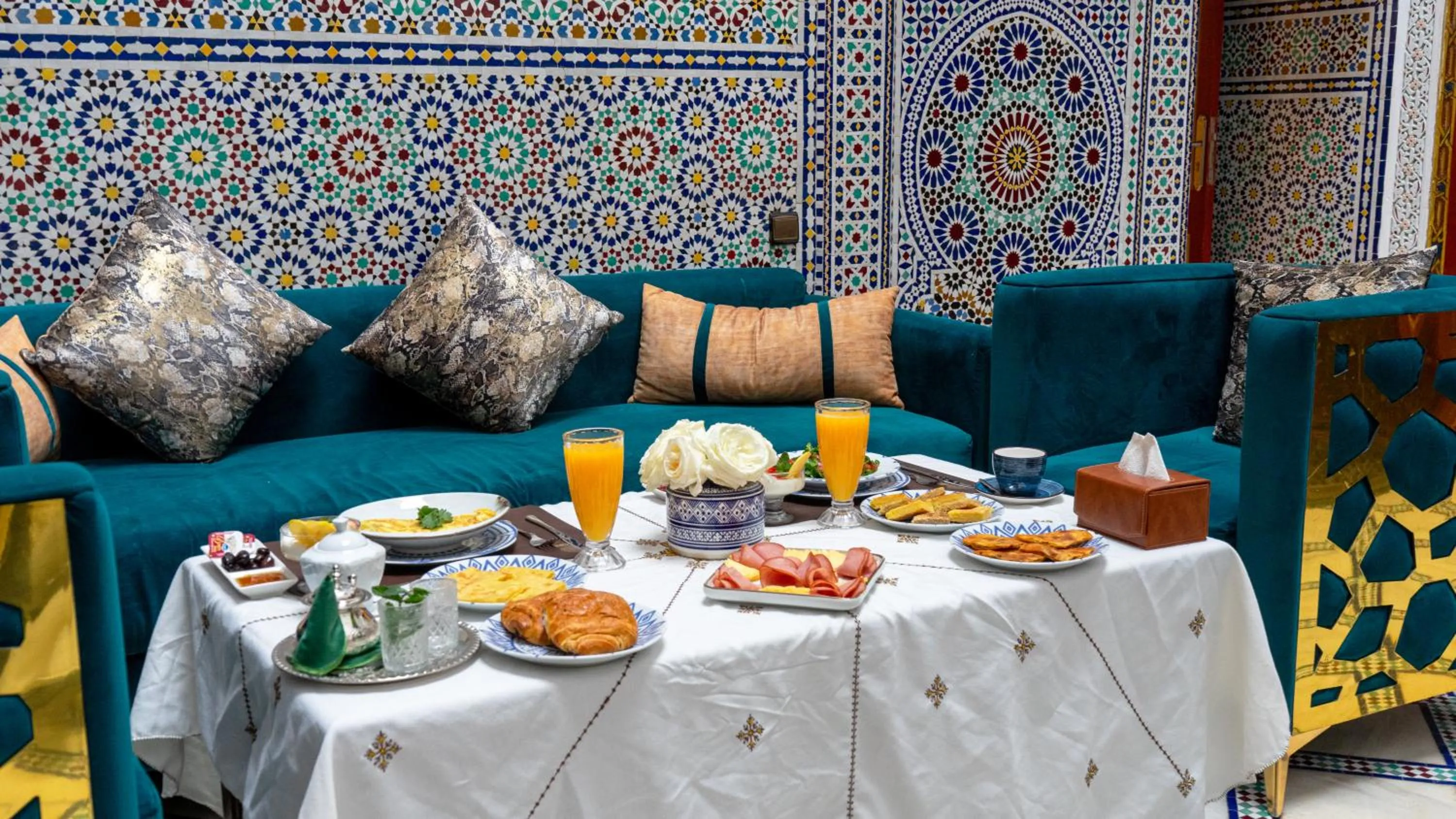 Living room in Riad Dar El Ouedghiri