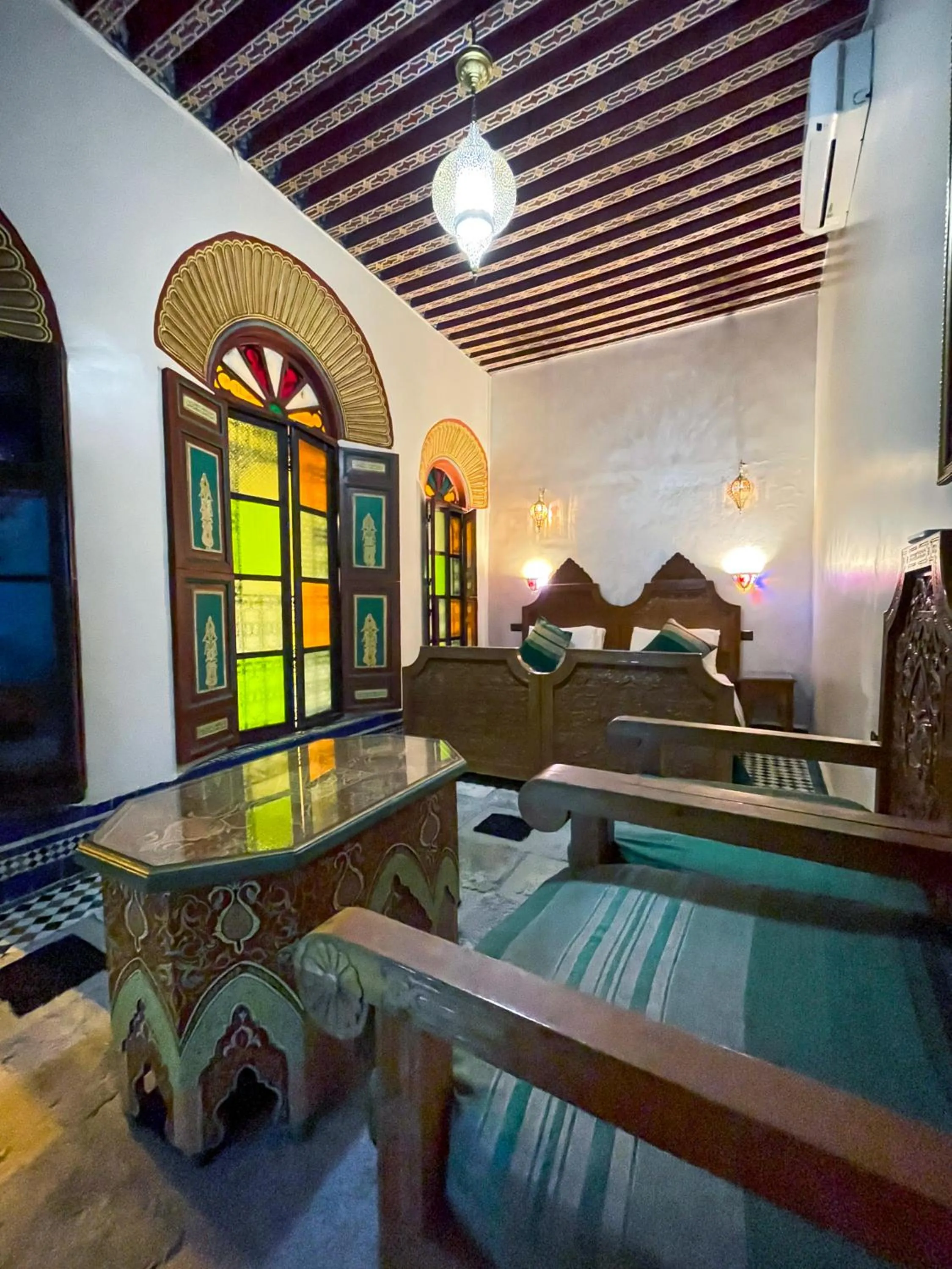 Bed in Riad Dar El Ouedghiri