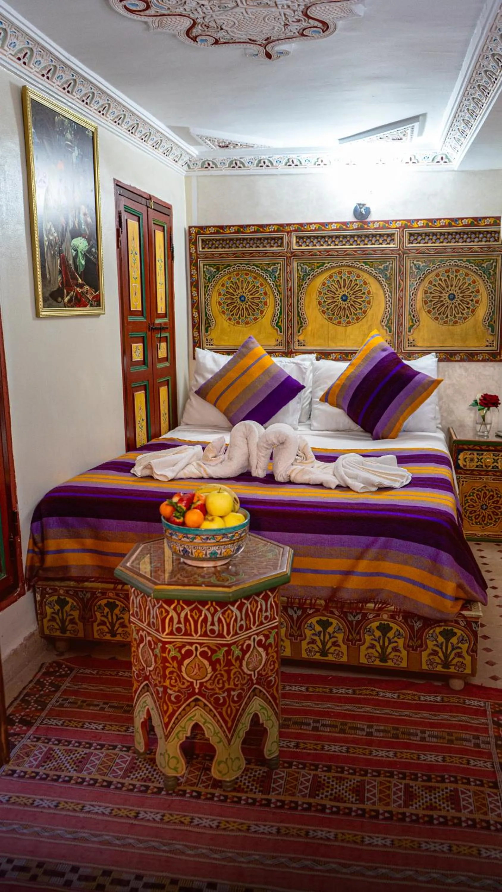 Bed in Riad Dar El Ouedghiri