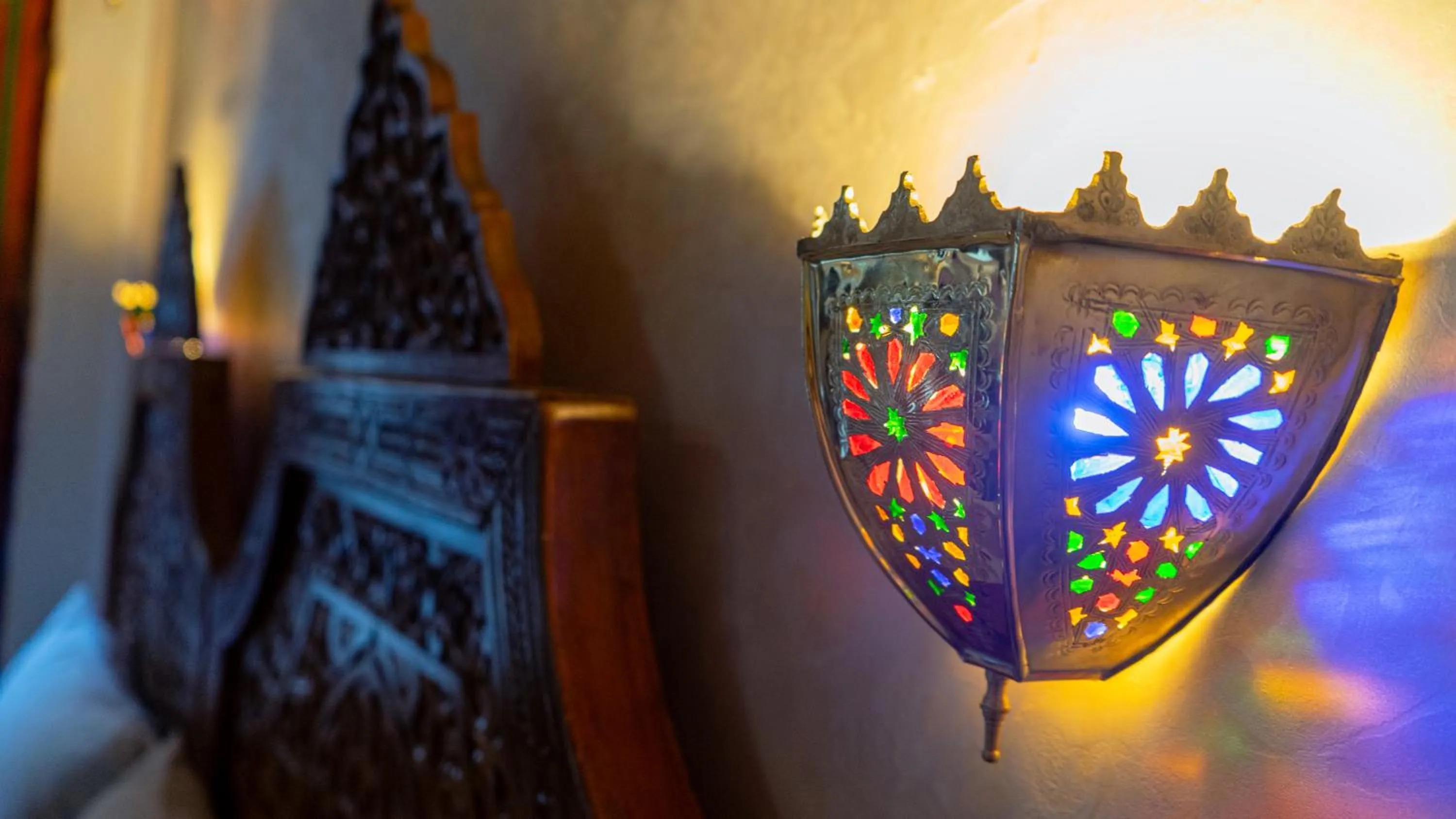 Decorative detail in Riad Dar El Ouedghiri