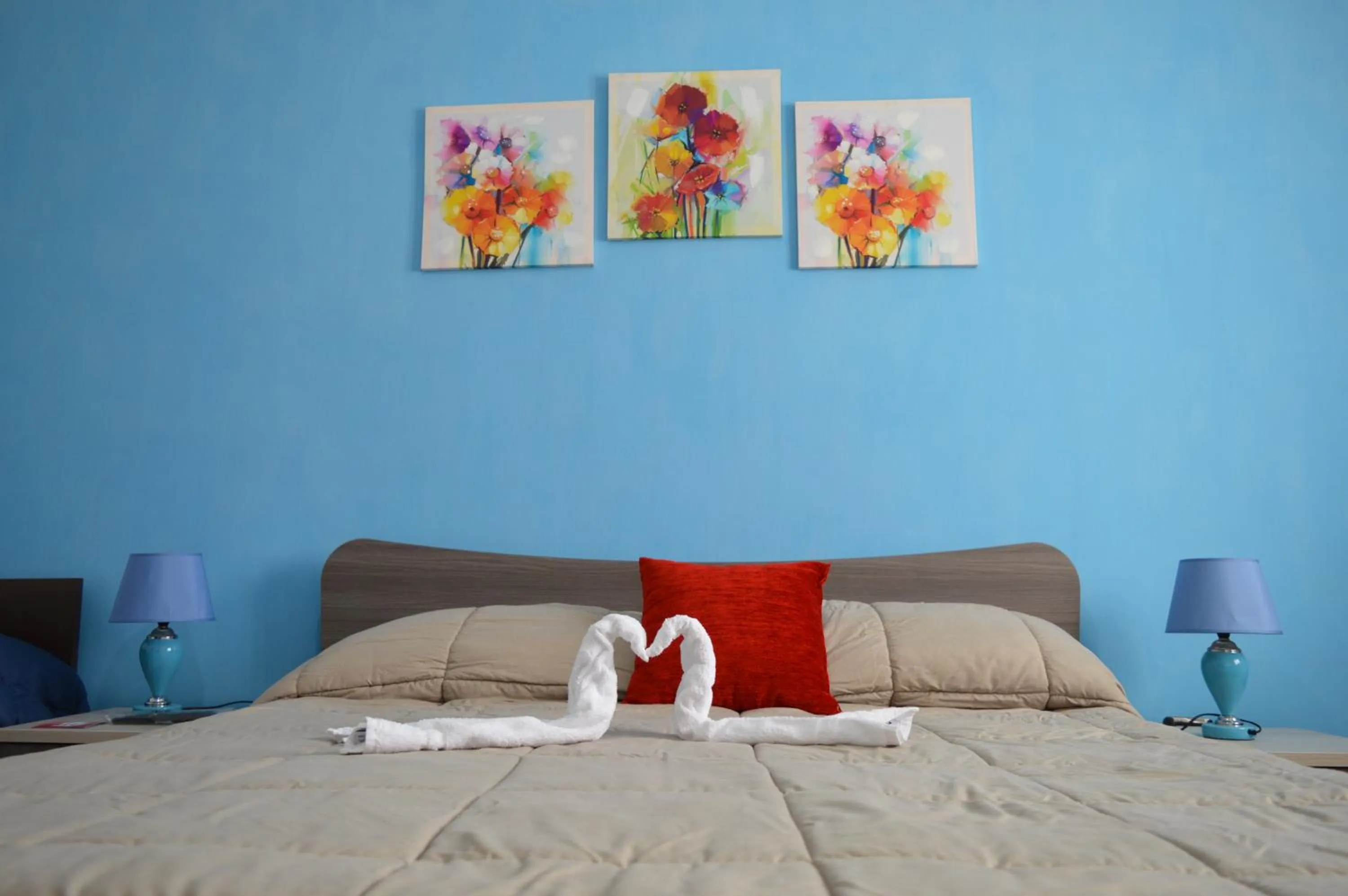 Bedroom, Bed in B&B Olympo