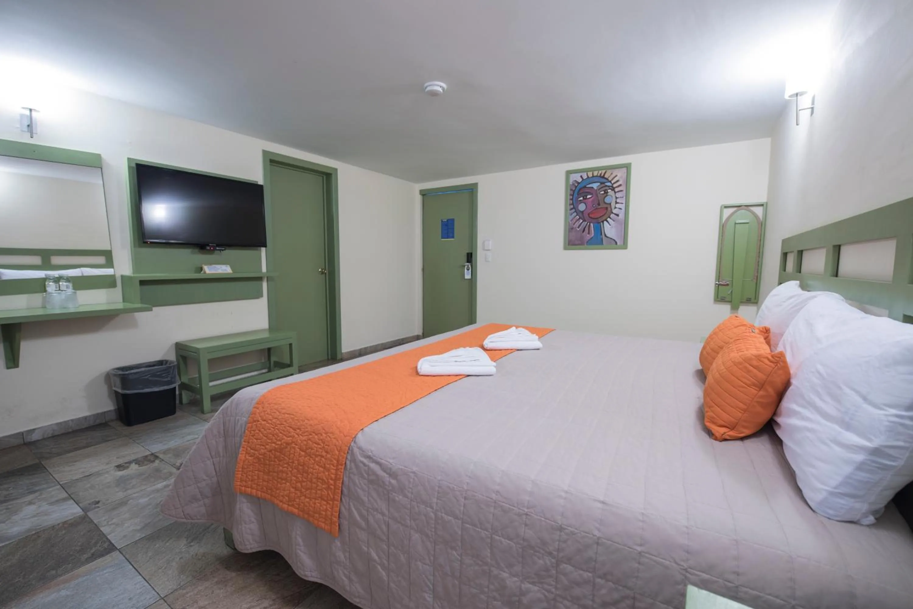 Bed in Hotel Palace Inn