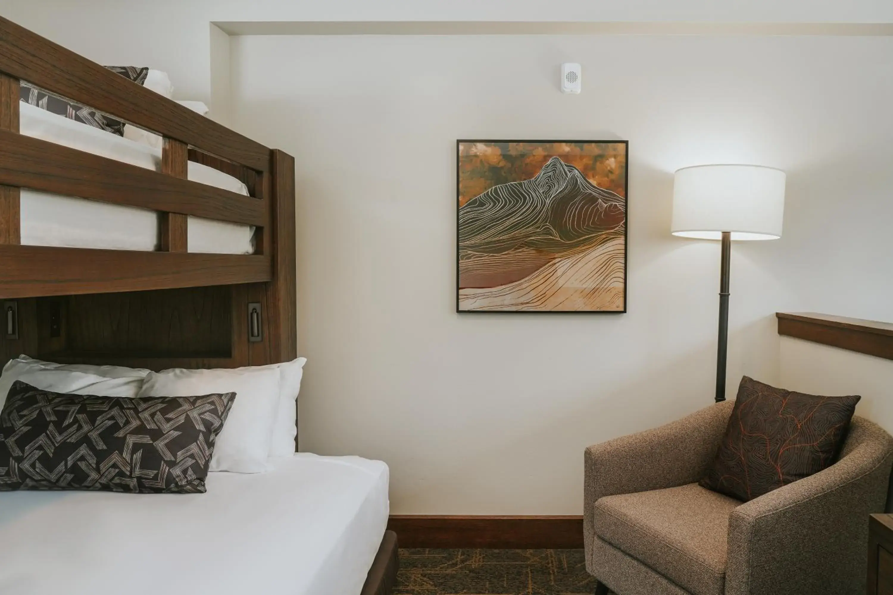 Bed in Huntley Lodge at Big Sky Resort Bed in Huntley Lodge at Big Sky Resort