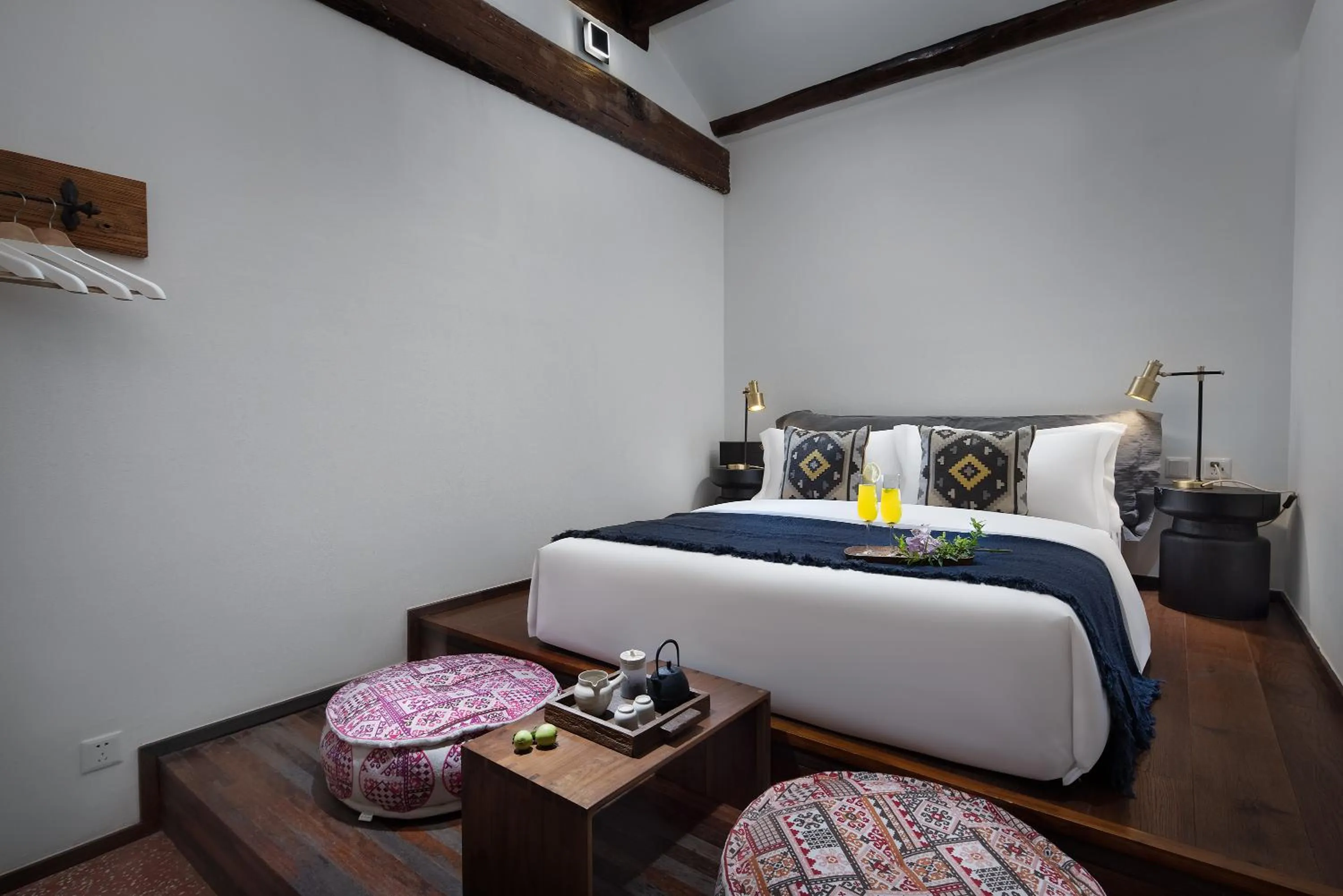 Bed in Peking Yard Boutique Hotel