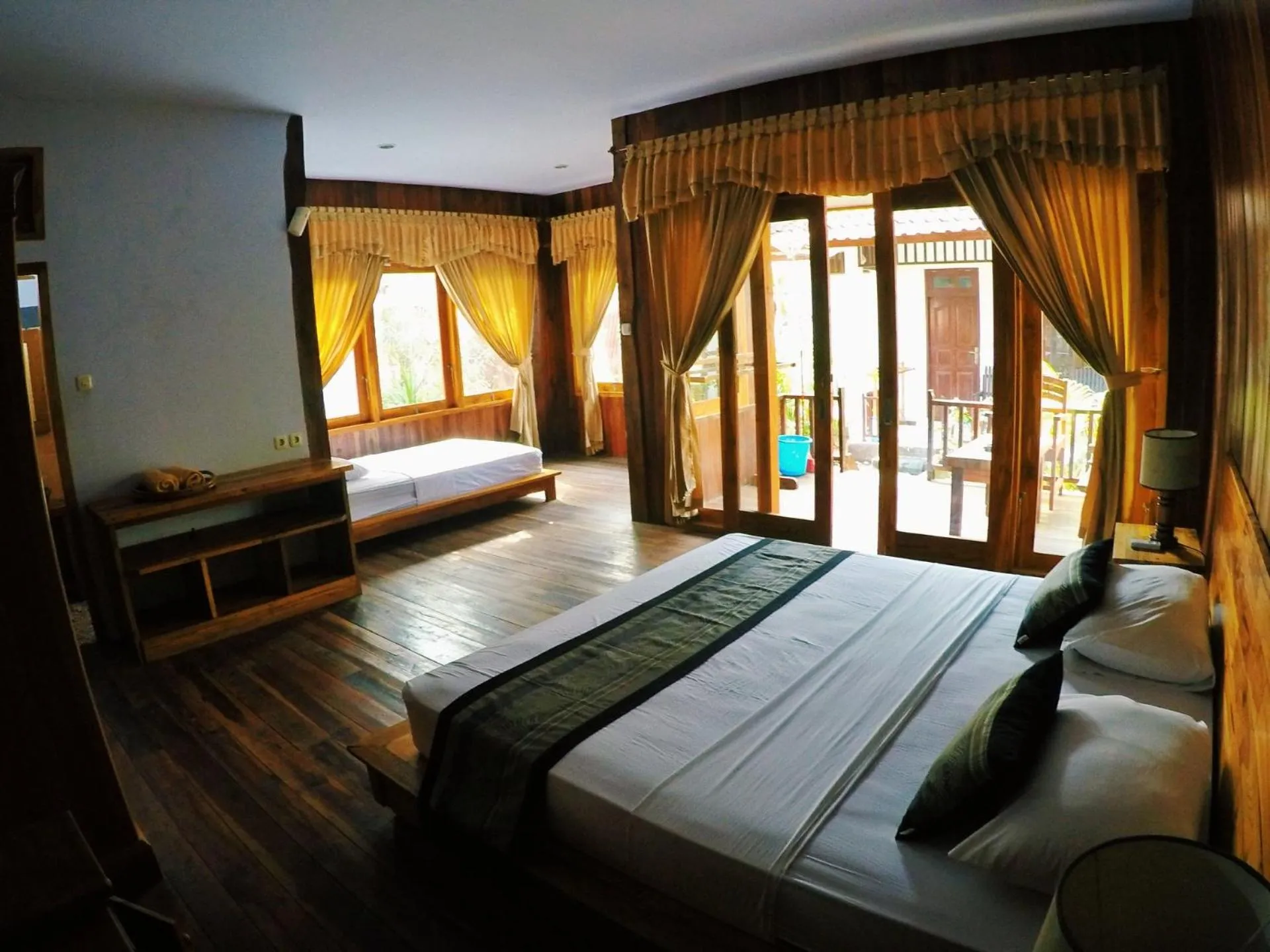 Bed in Gili Smile Bungalow