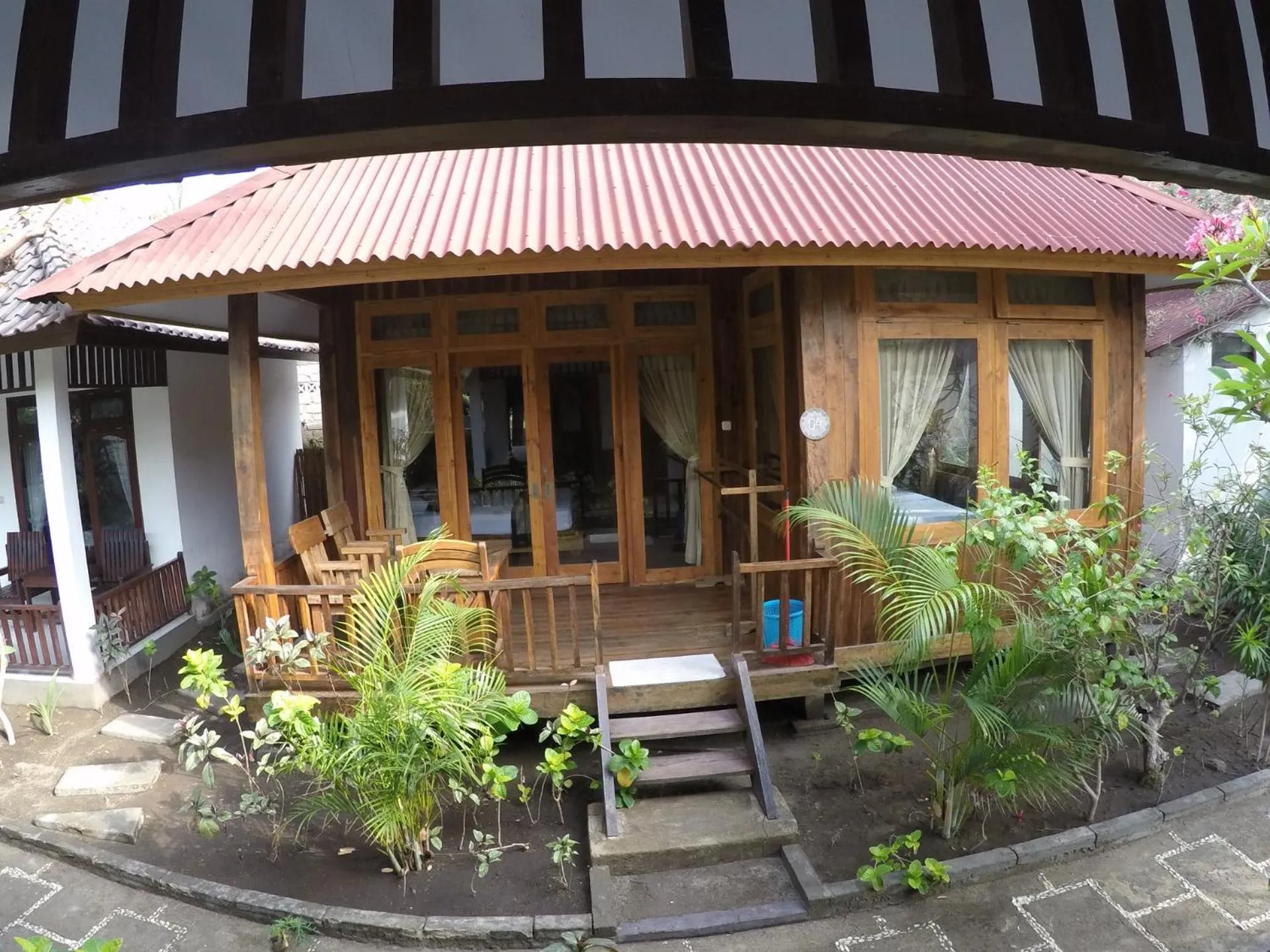 Balcony/Terrace in Gili Smile Bungalow