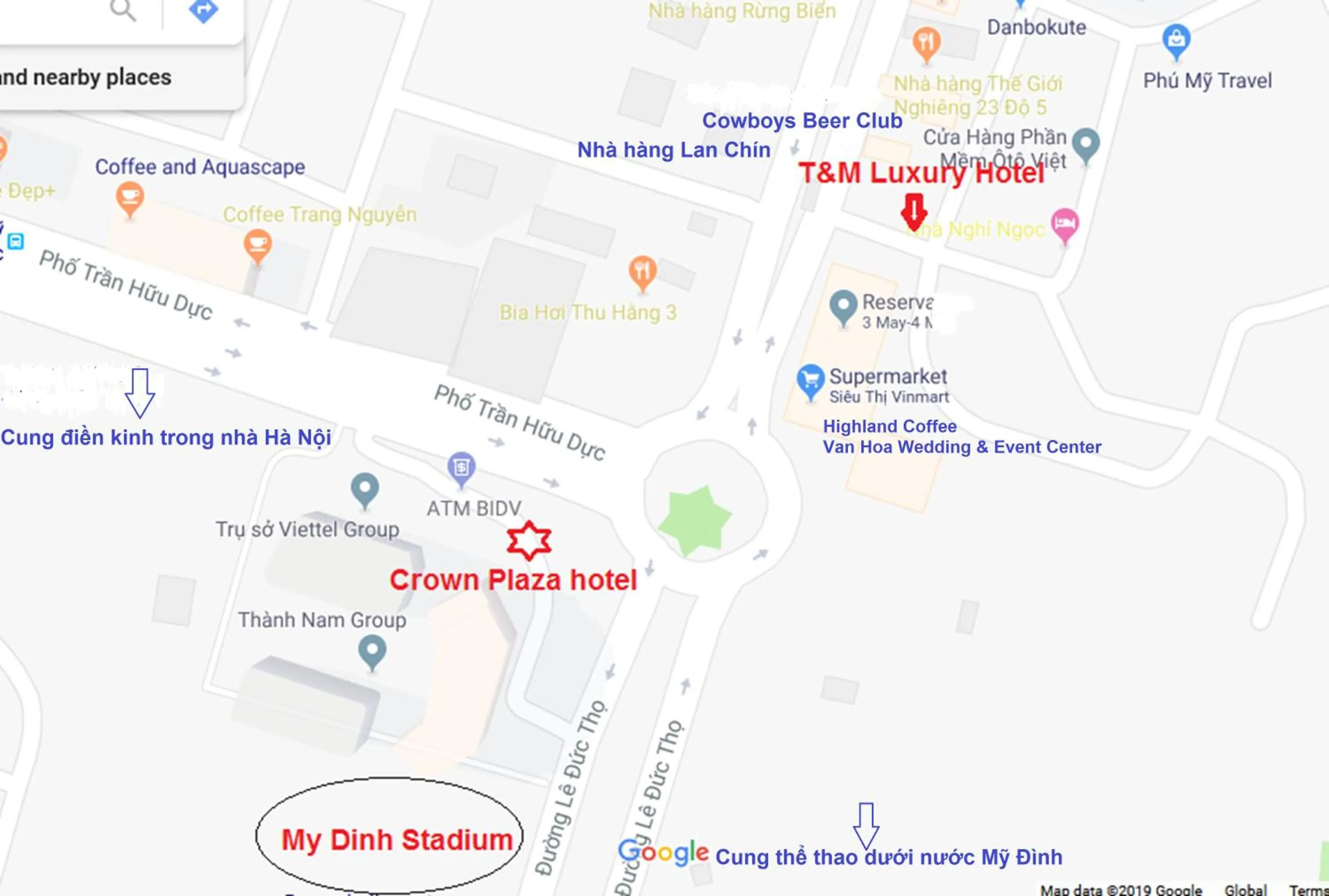 Nearby landmark in T&M Luxury Hotel Hanoi