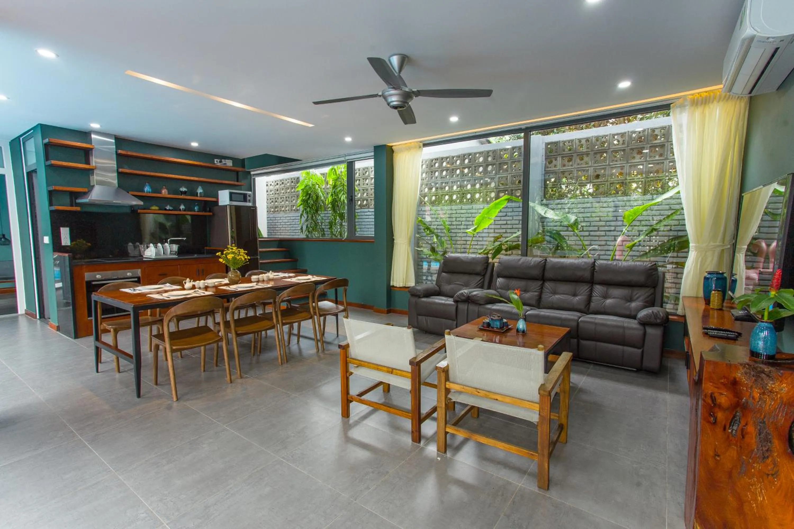 Living room in An Bang beach Chay Villas