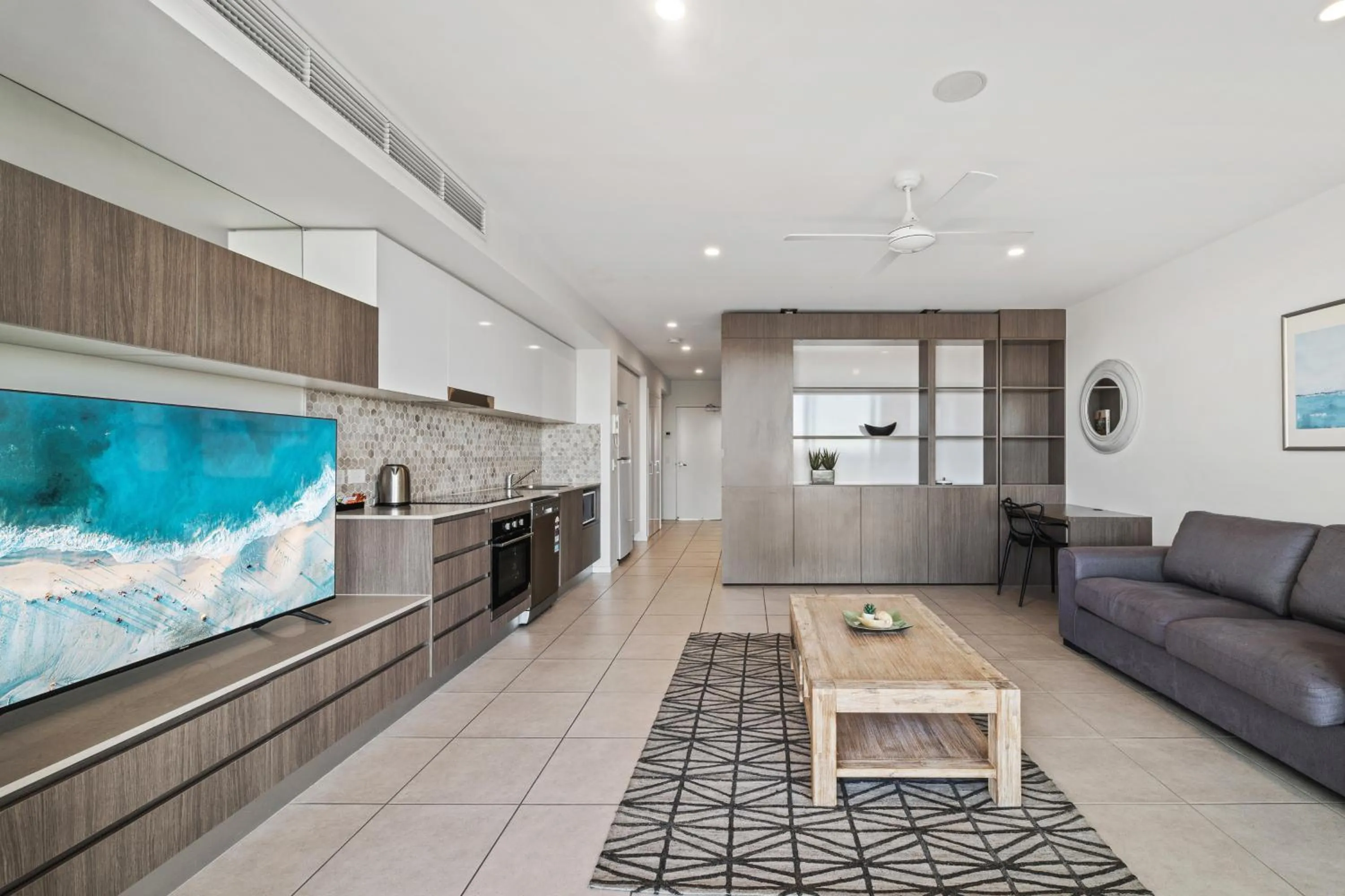 Living room in North Shore Oceanside Kawana