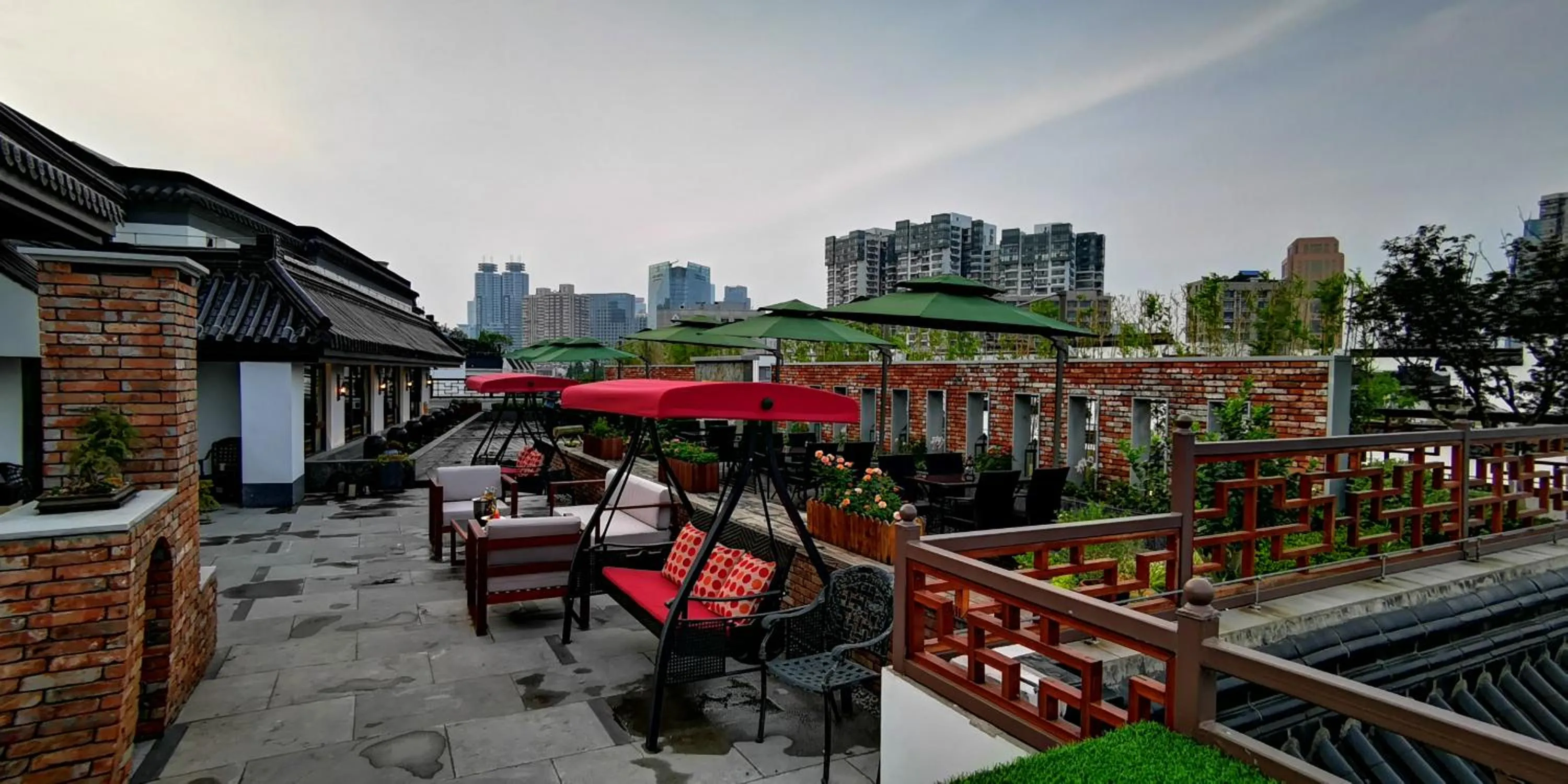 Balcony/Terrace in SSAW Boutique Hotel Nanjing Grand Theatre