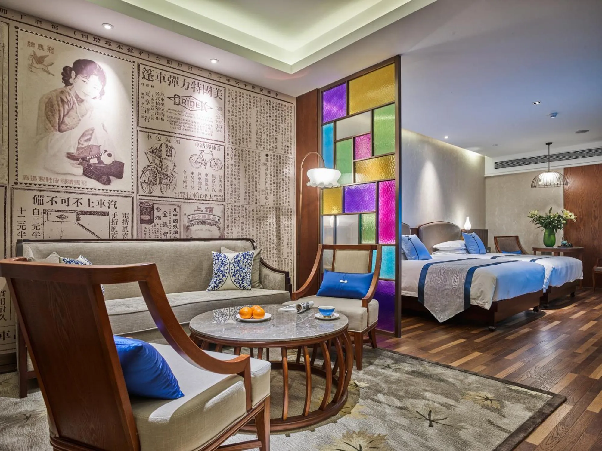 Seating area, Bed in SSAW Boutique Hotel Nanjing Grand Theatre