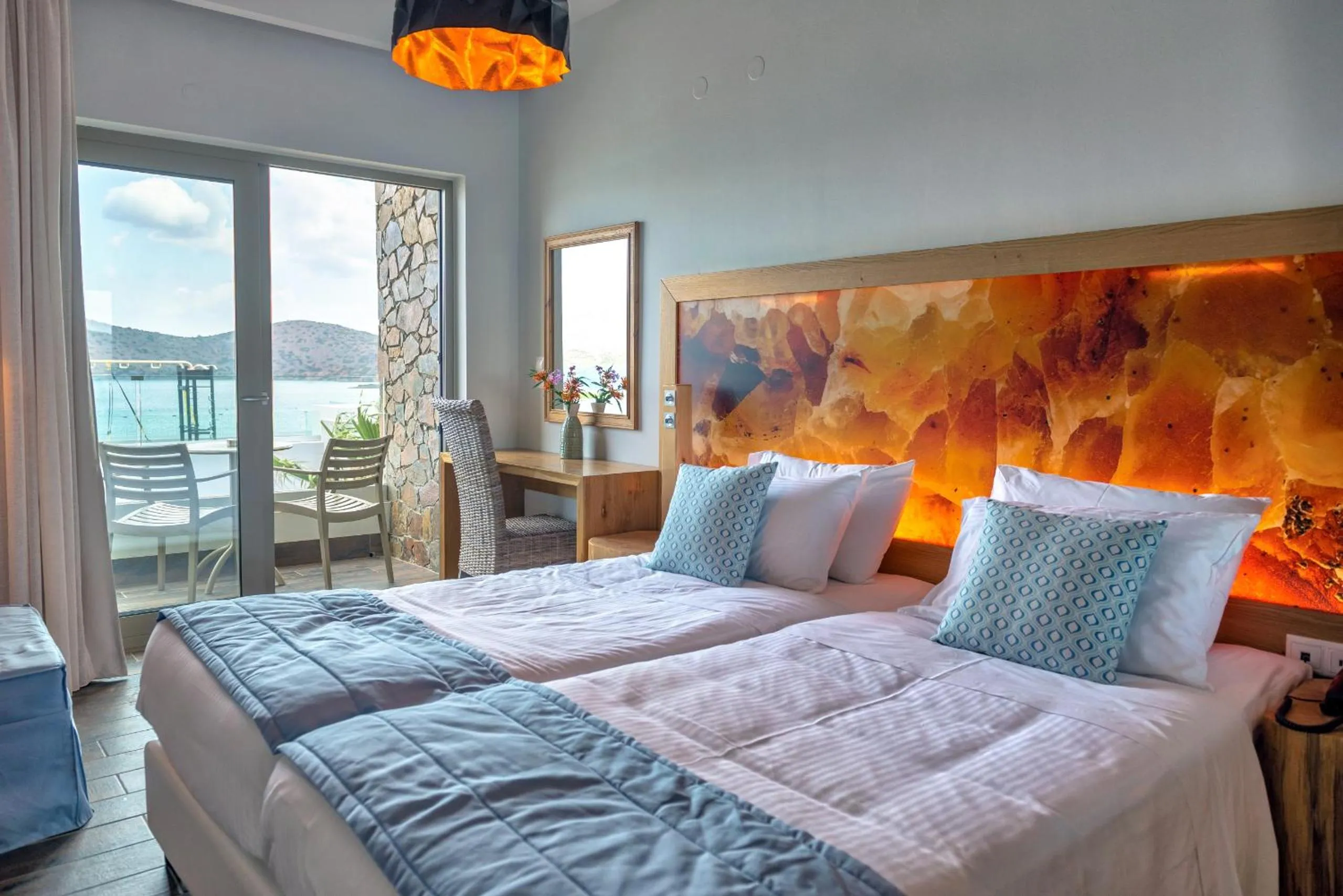 Bedroom, Bed in Elounda Orama