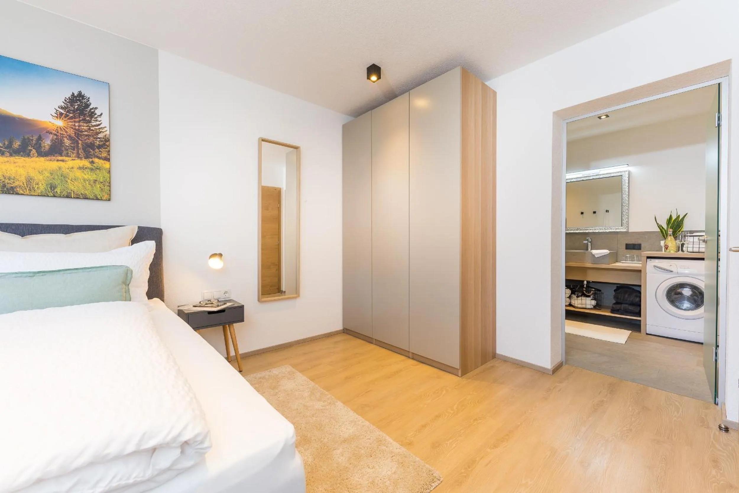 Bathroom, Bed in Easy Living Apartment Ötztal
