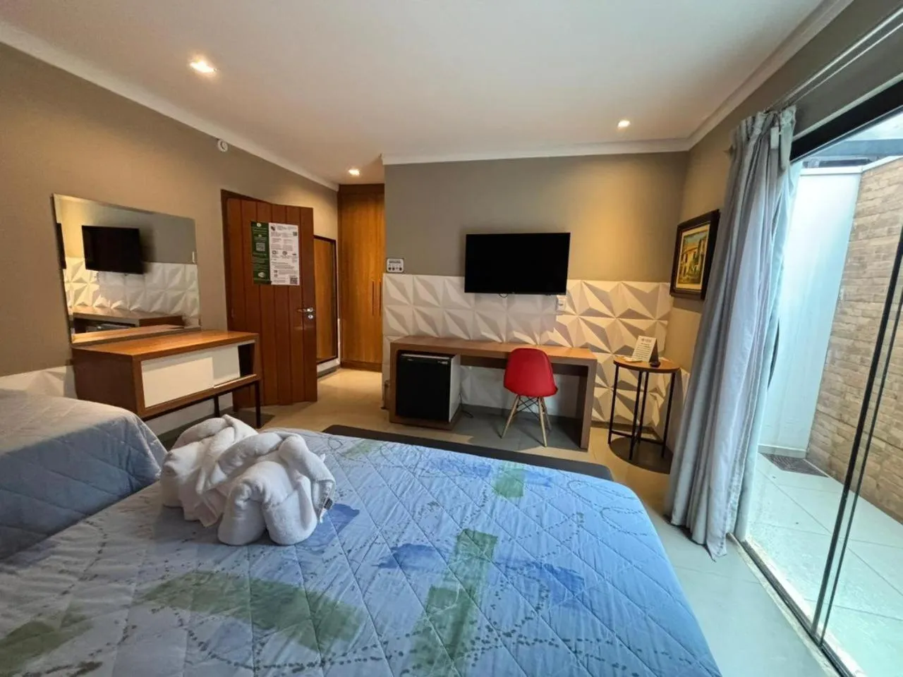 Bed in Hotel Paraíso das Águas Bonito