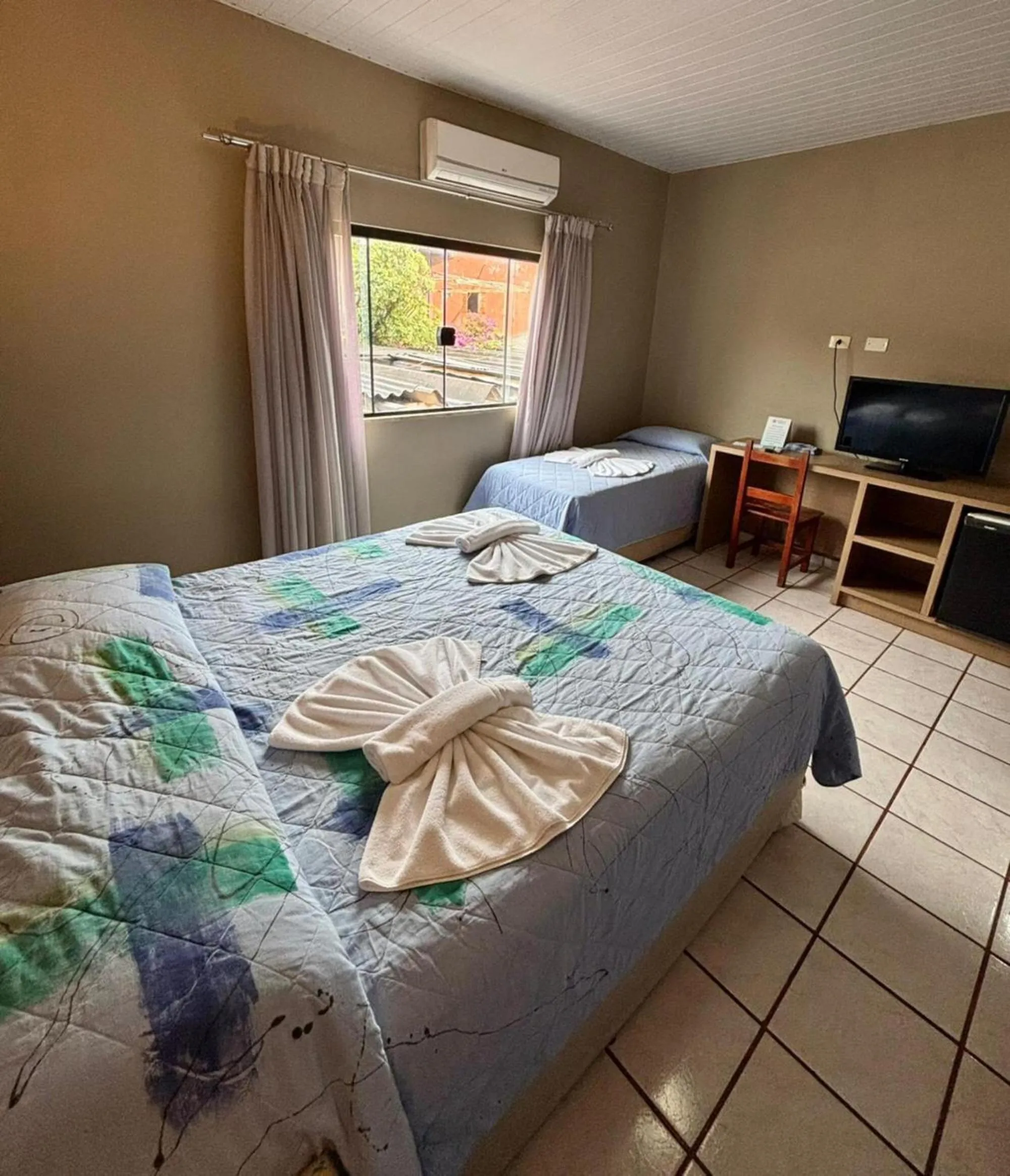 Bed in Hotel Paraíso das Águas Bonito