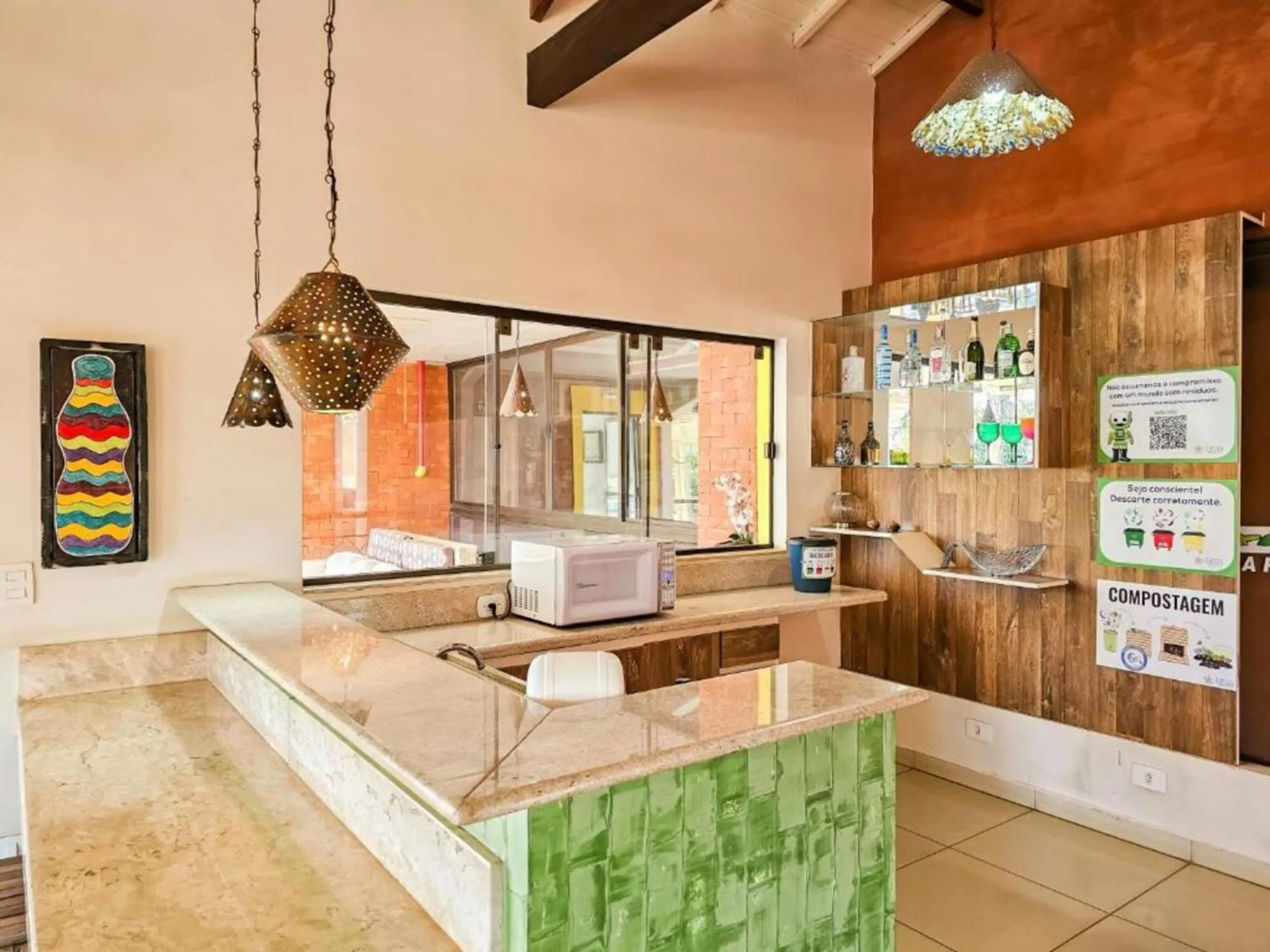 Kitchen or kitchenette in Hotel Paraíso das Águas Bonito